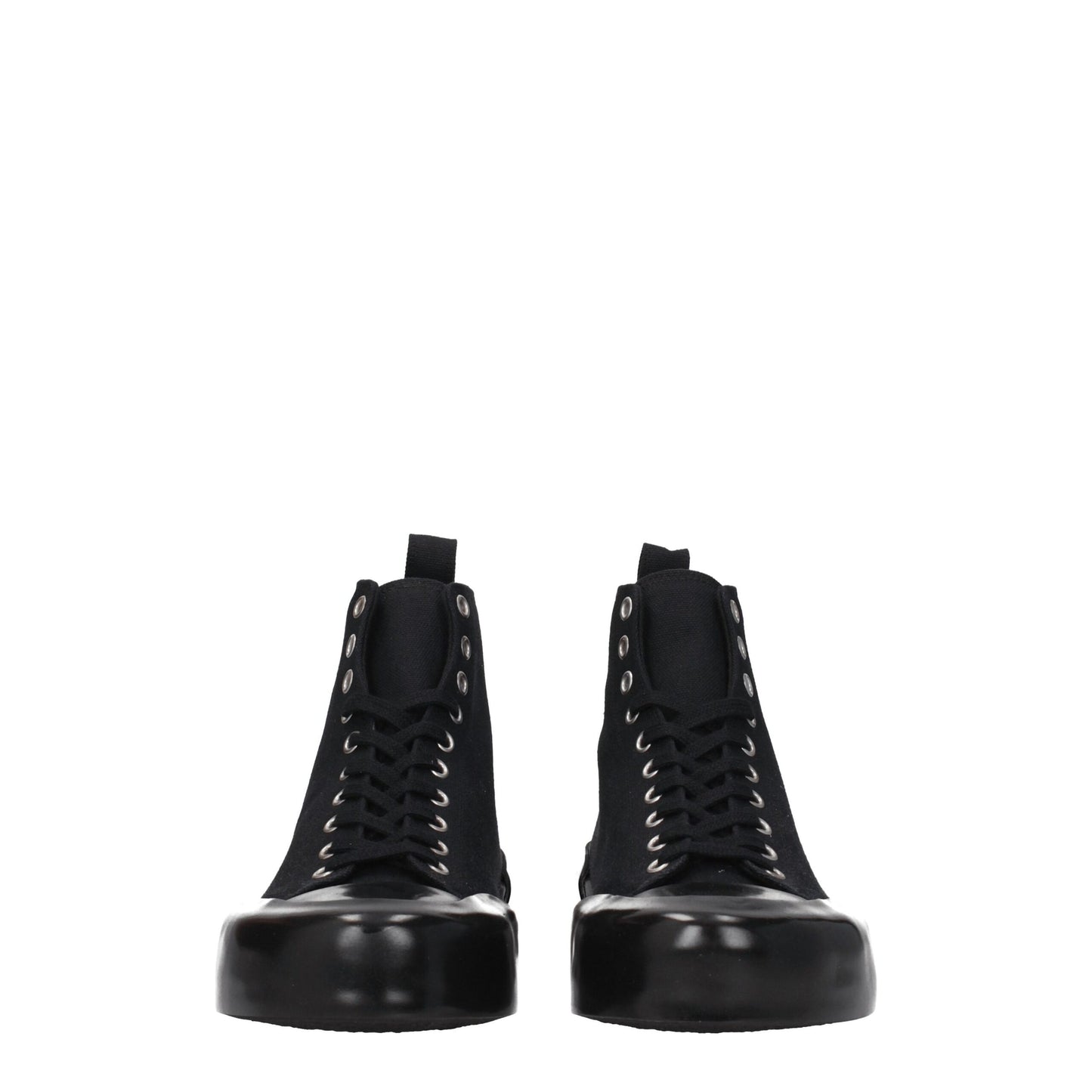 Jil Sander Schwarze High-Top-Sneaker aus Stoff