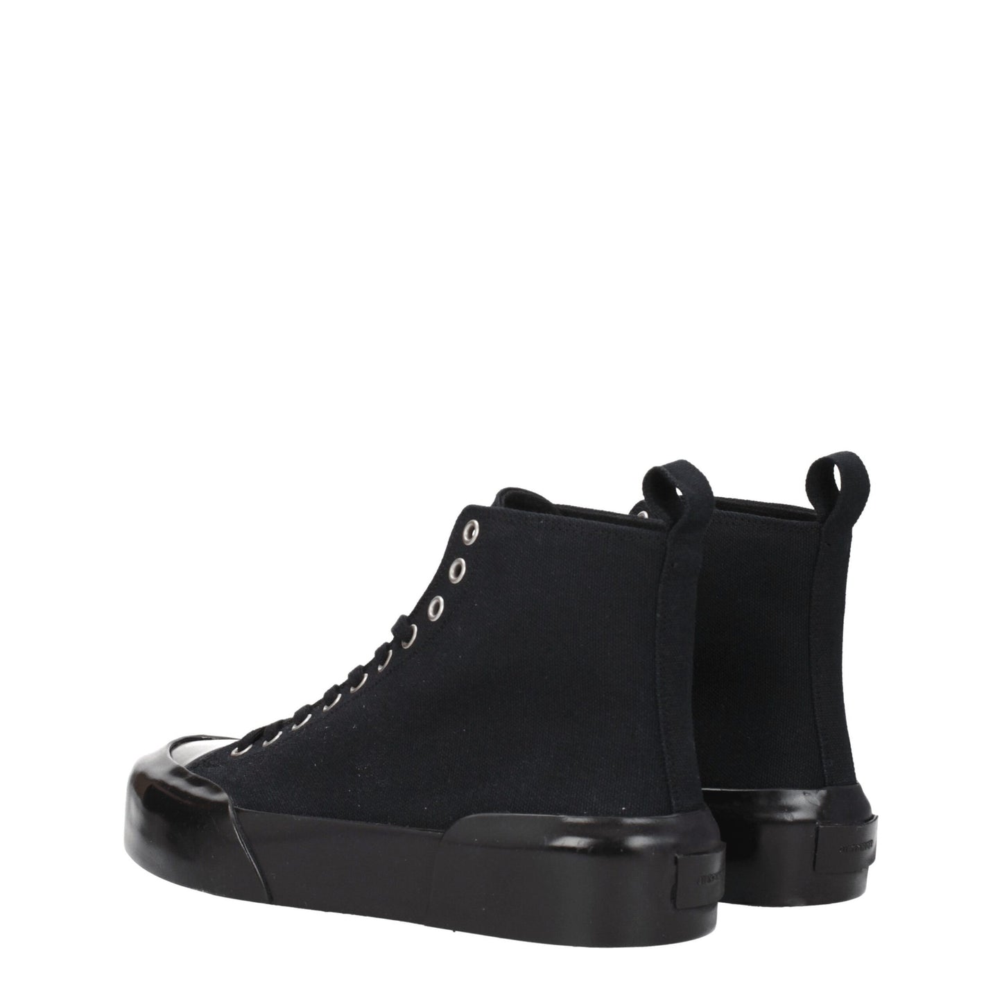 Jil Sander Schwarze High-Top-Sneaker aus Stoff