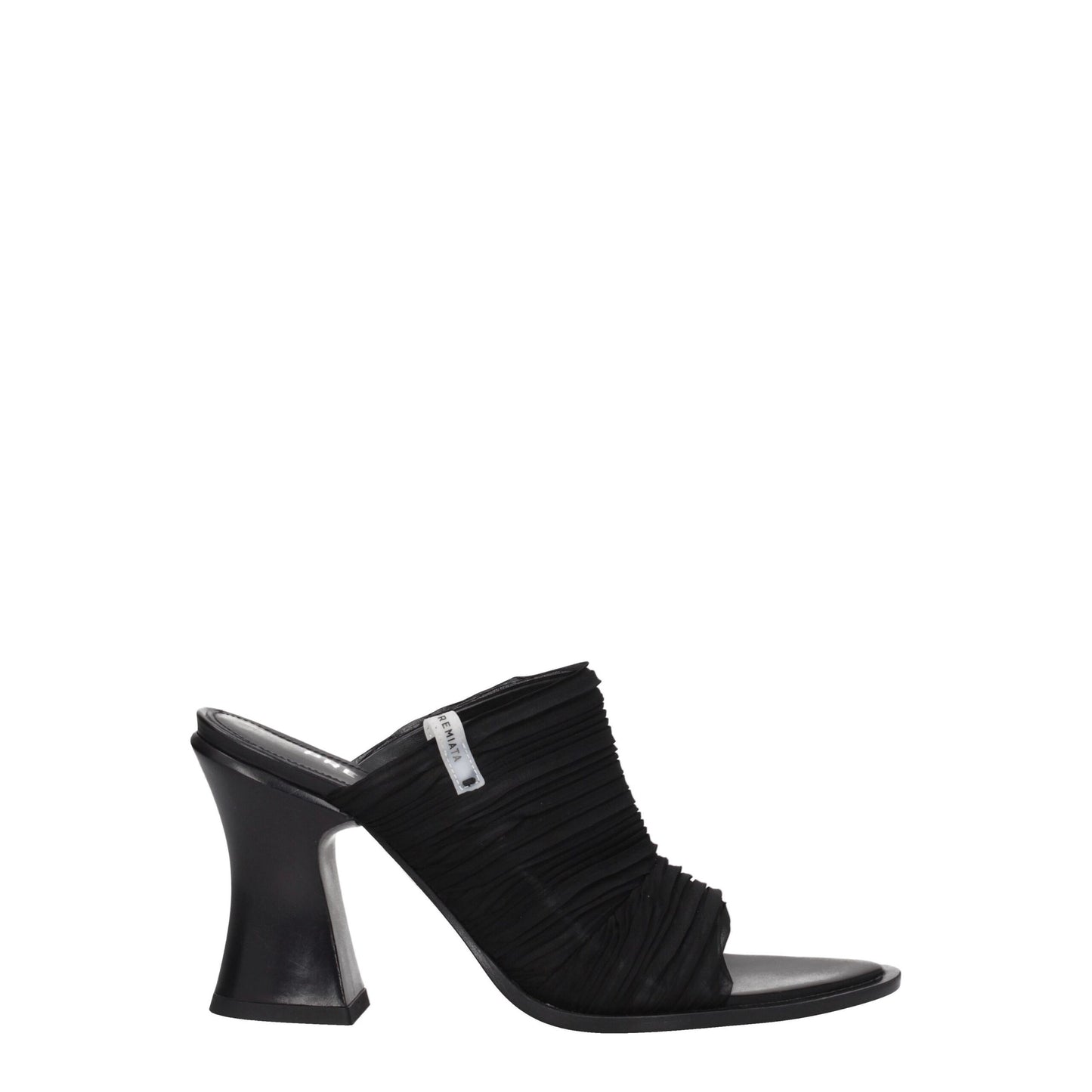 Premiata Schwarze Stoff-Plateausandalen