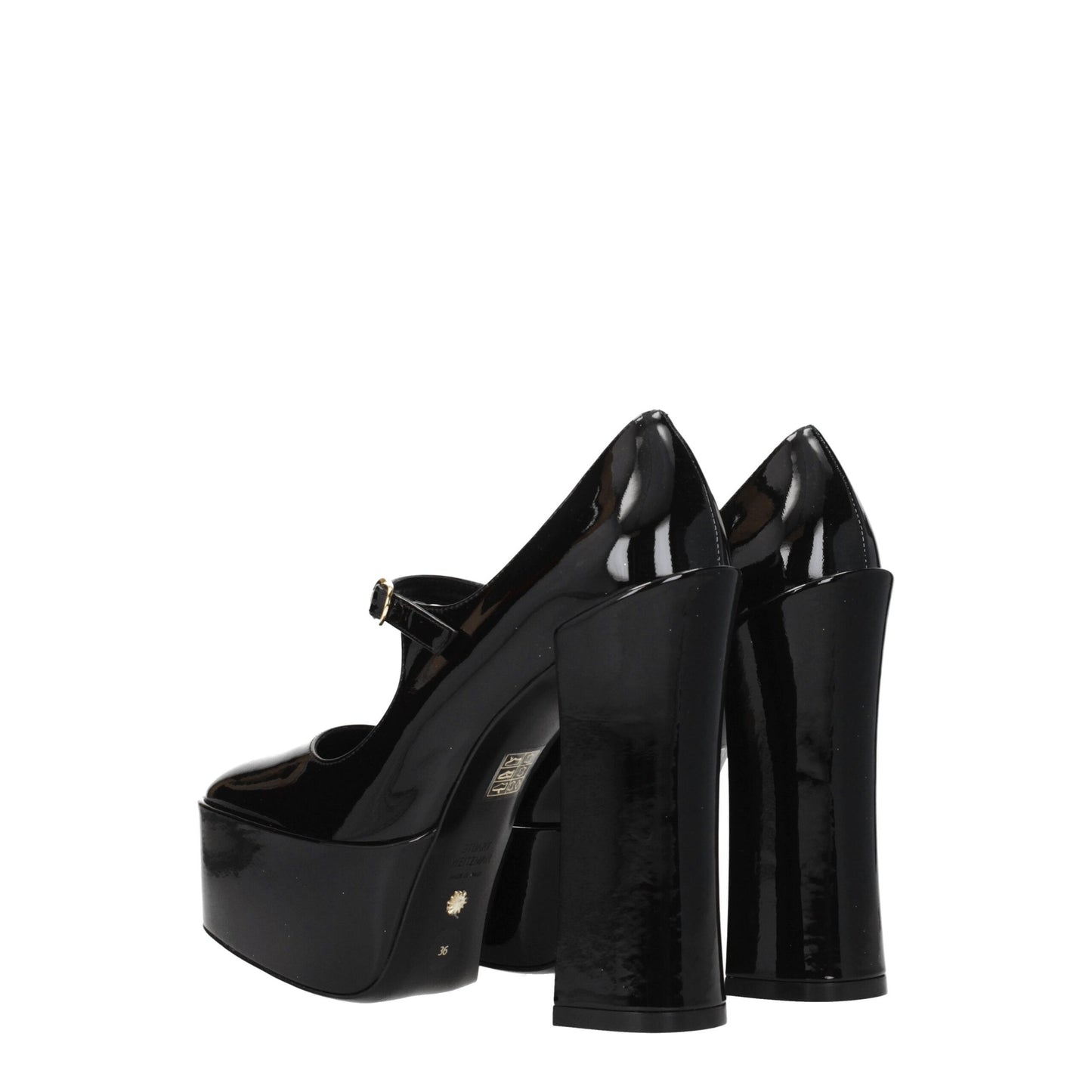 Stuart Weitzman Schwarze Leder-Plateau-Pumps