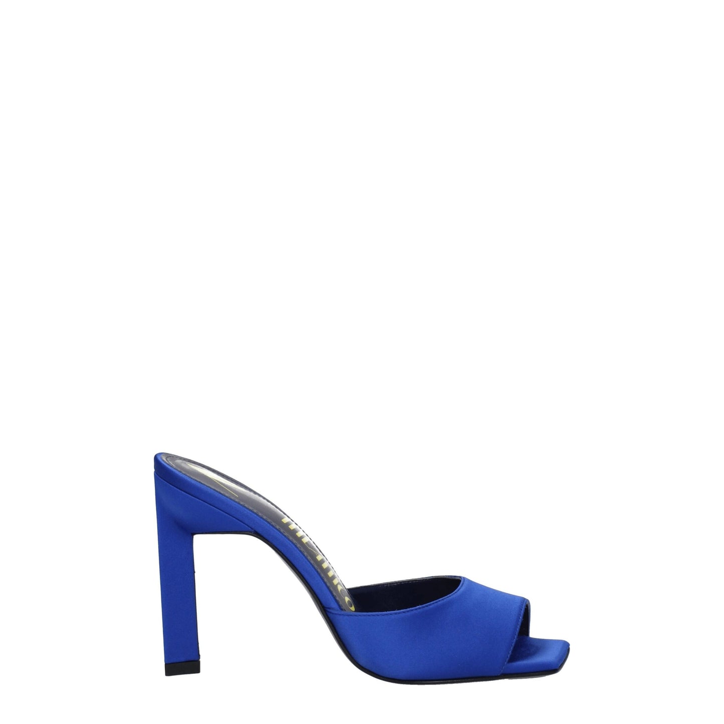 The Attico Satin-Stilettos in Blau
