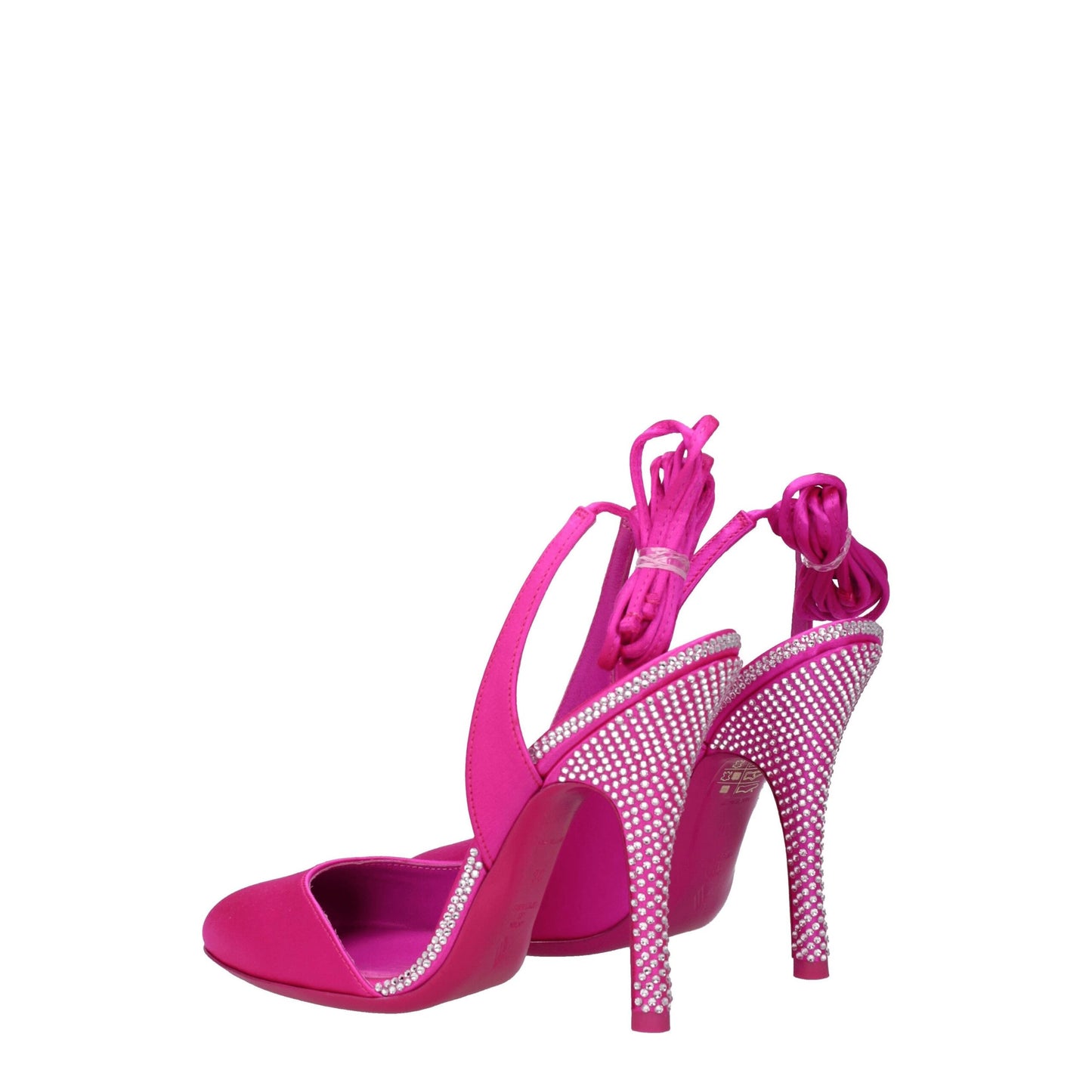 The Attico Pinke Satin-Stilettos