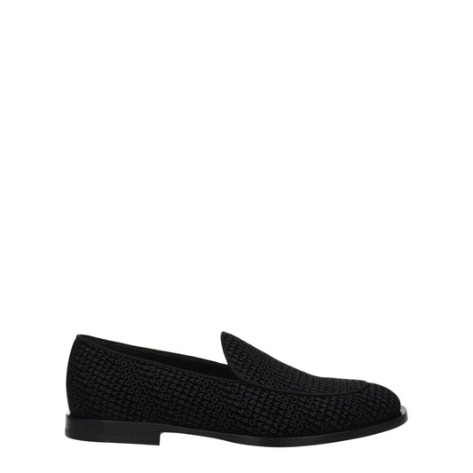 Dolce & Gabbana Slipper aus schwarzem Samt