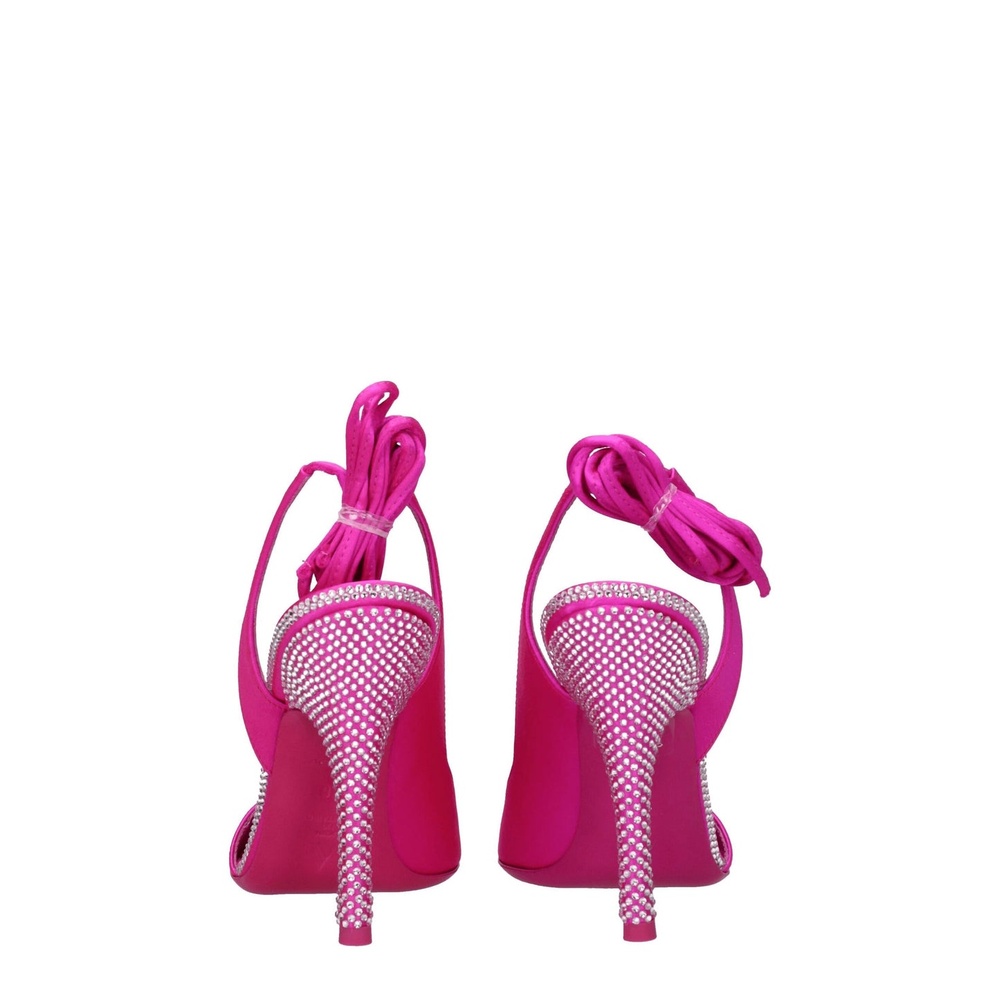 The Attico Pinke Satin-Stilettos