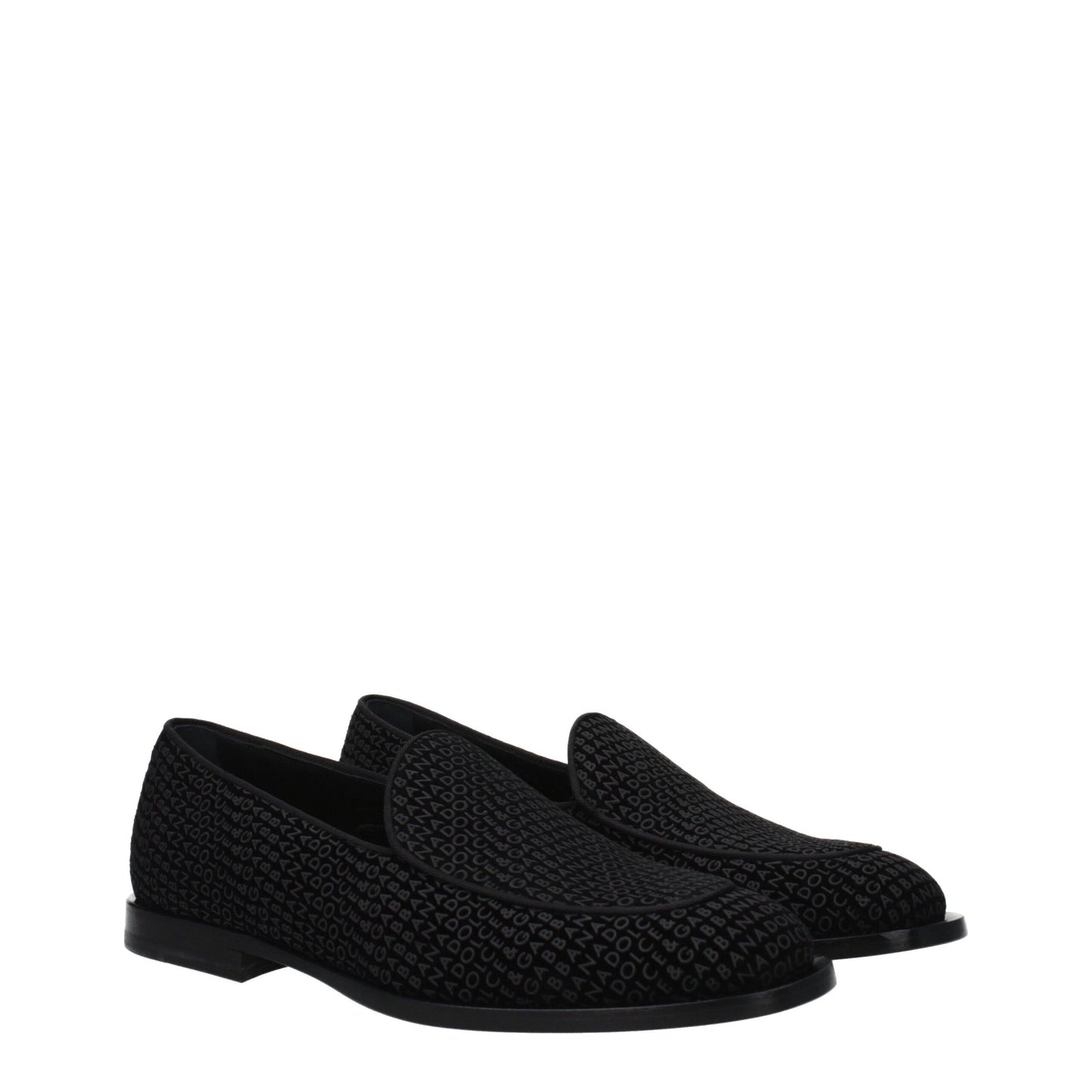 Dolce & Gabbana Slipper aus schwarzem Samt