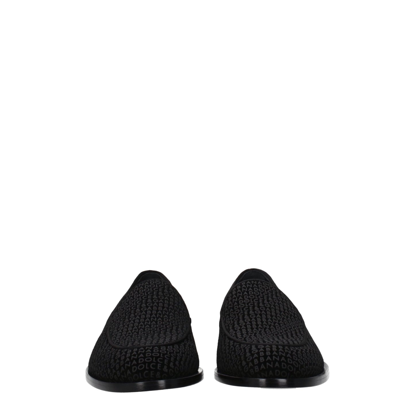 Dolce & Gabbana Slipper aus schwarzem Samt