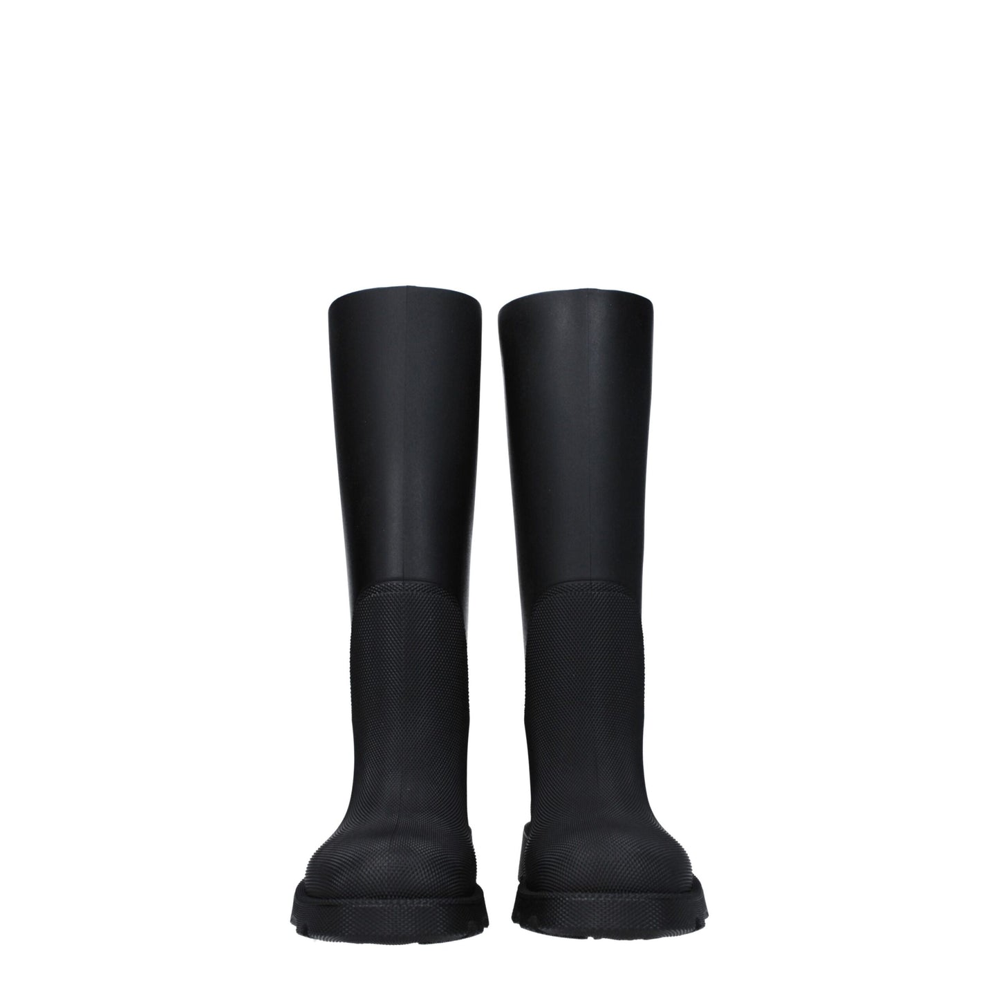 Burberry Schwarze Regenstiefel aus Baumwolle