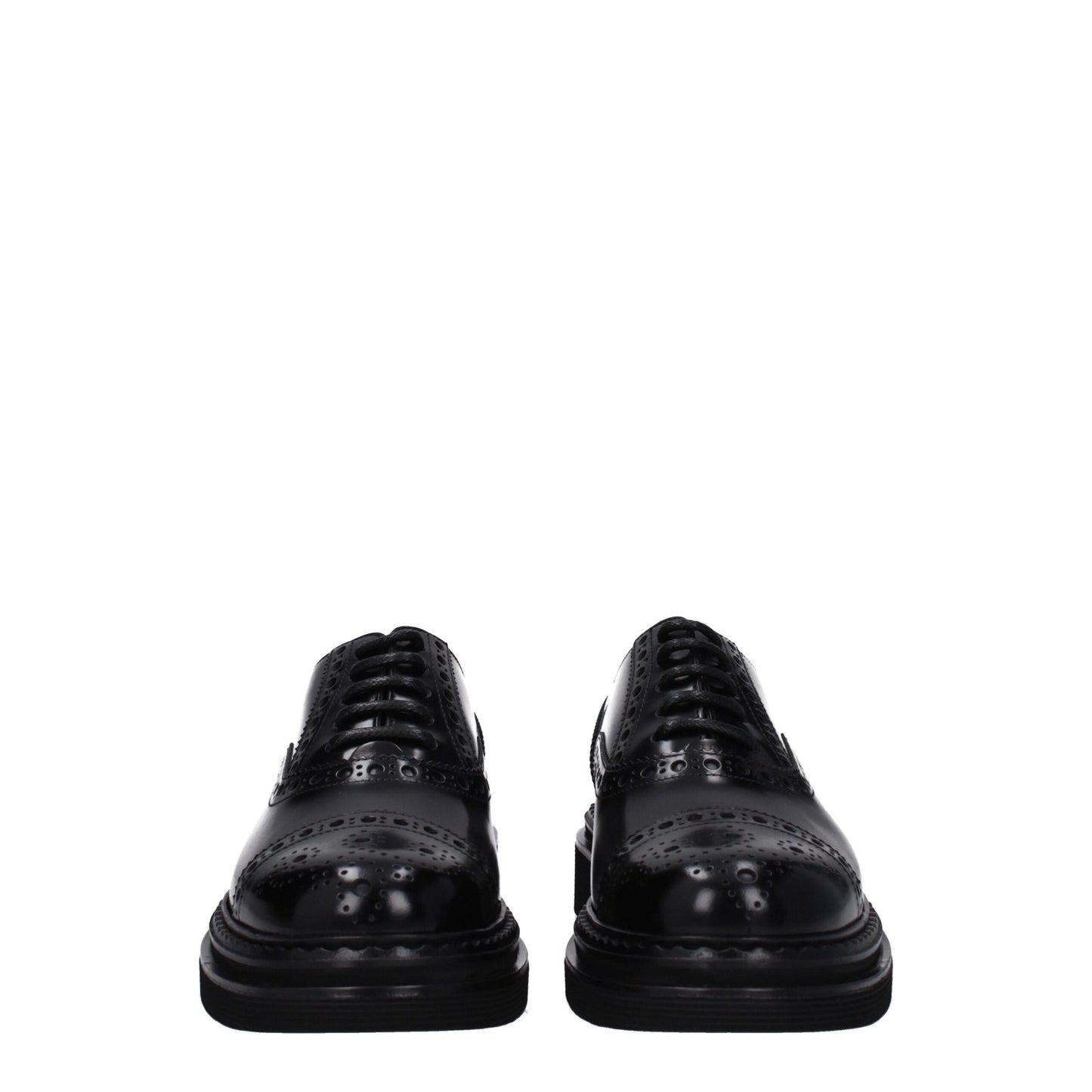 Dolce & Gabbana Schwarze Leder Oxfords und Derbies