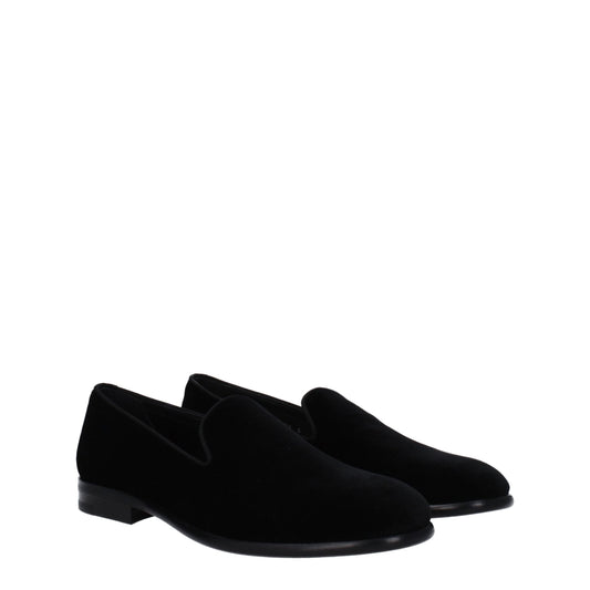 Dolce & Gabbana Slipper aus schwarzem Samt