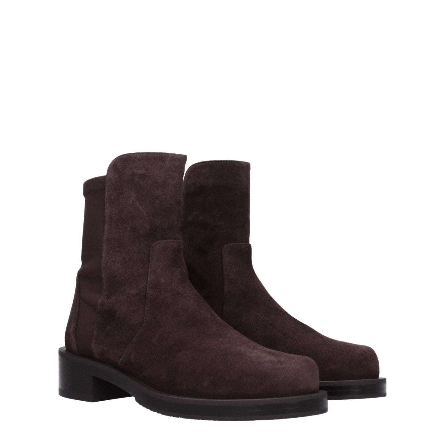 Stuart Weitzman Braune Lederstiefeletten