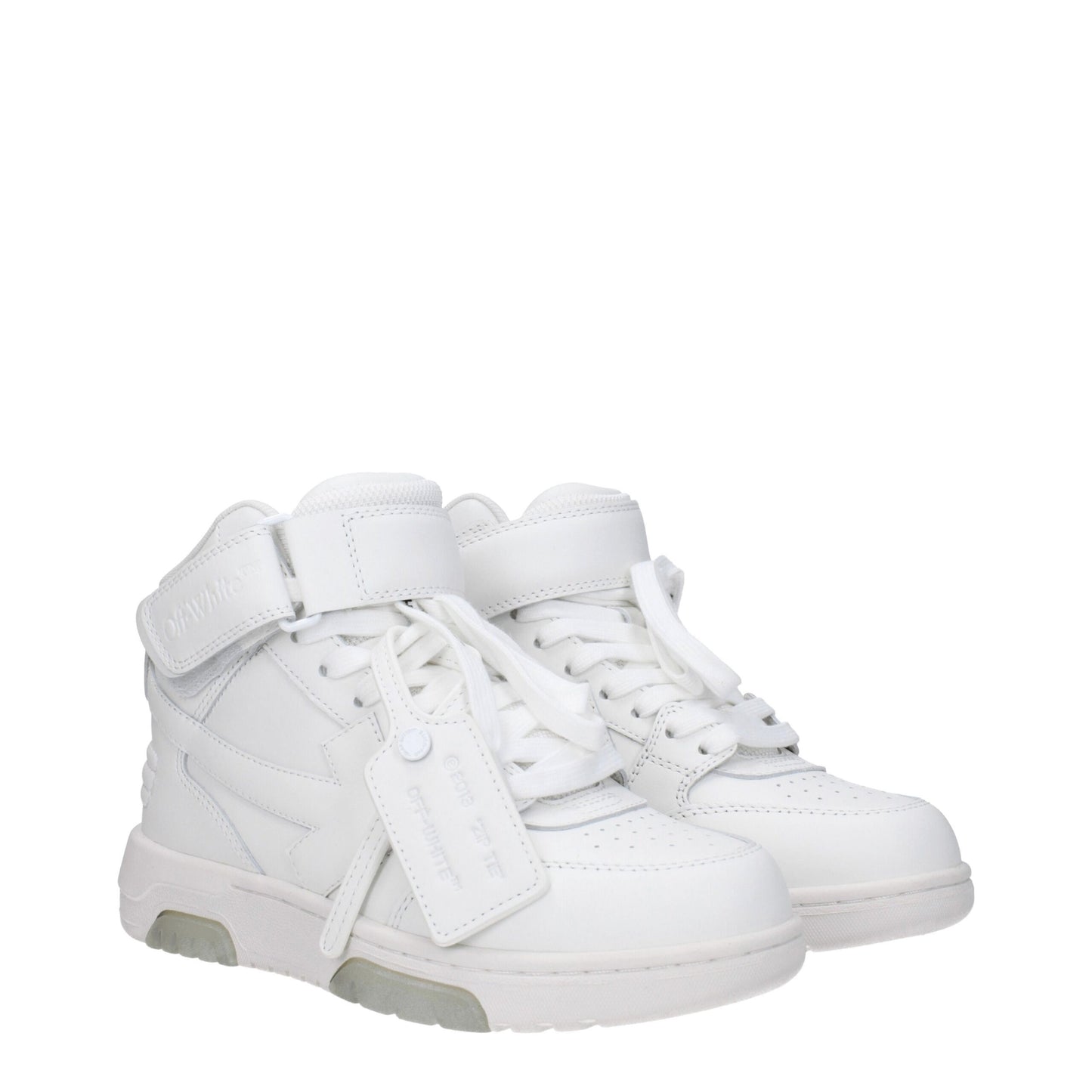 Off-White Hochwertige High-Top Sneaker aus weißem Leder