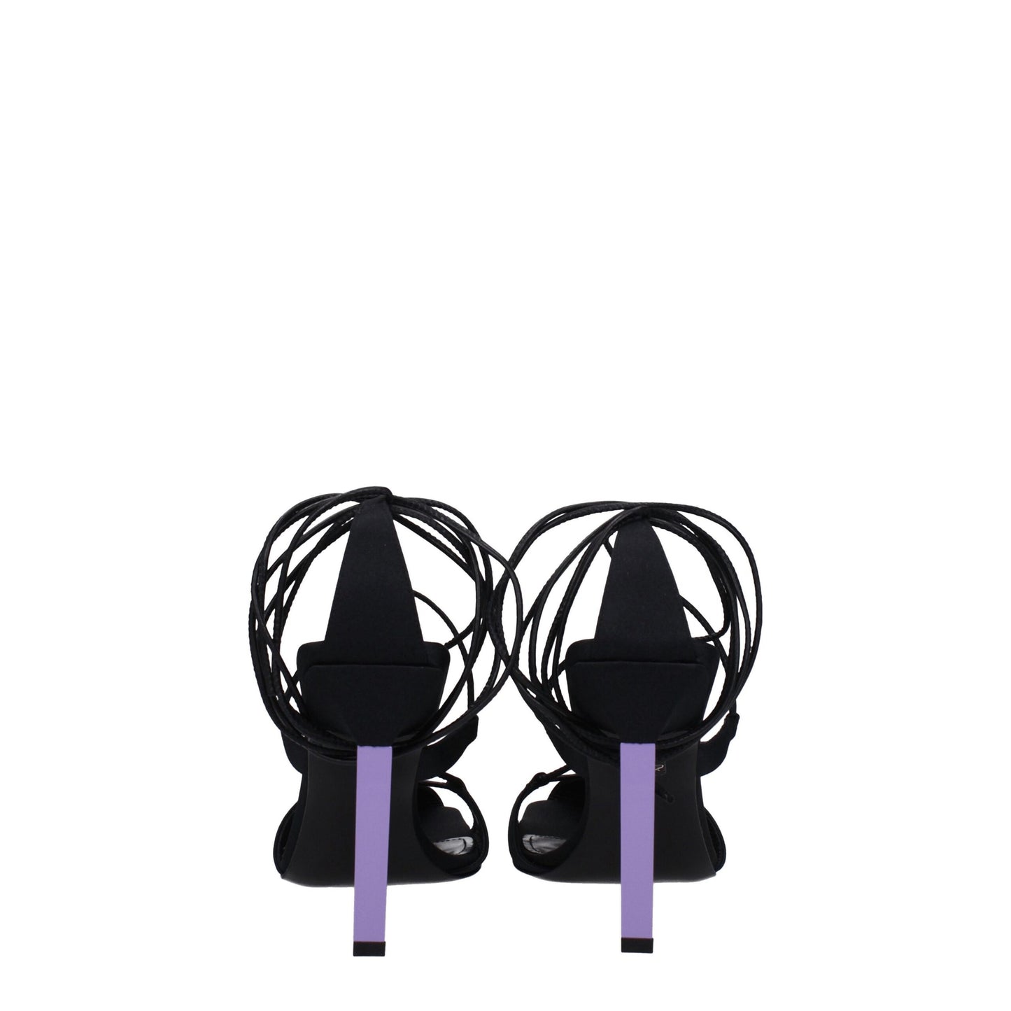 The Attico Schwarze Stoff-Stilettosandalen