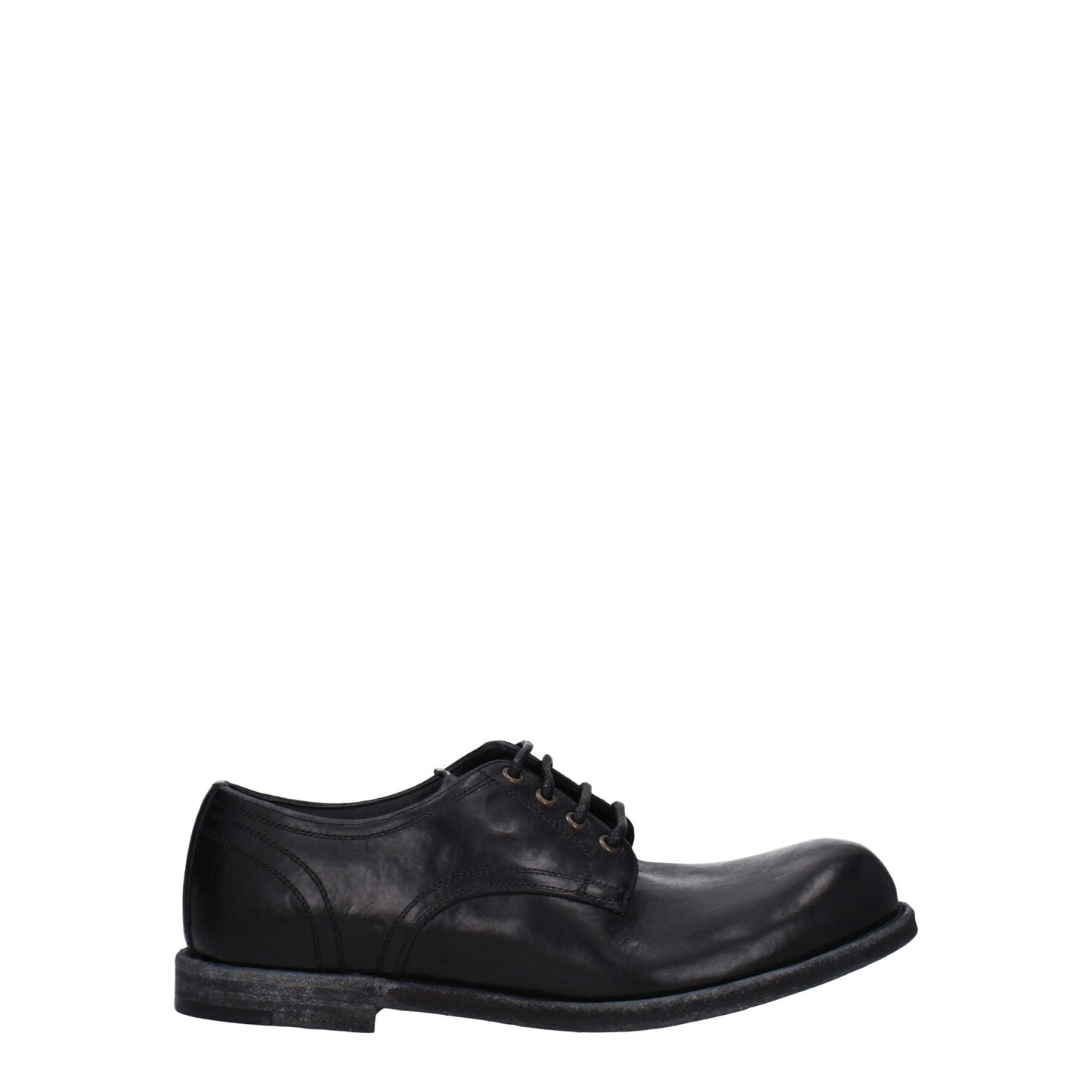 Dolce & Gabbana Schwarze Leder Oxfords und Derbies