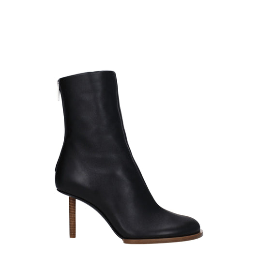 Jacquemus Schwarze Lederstiefeletten