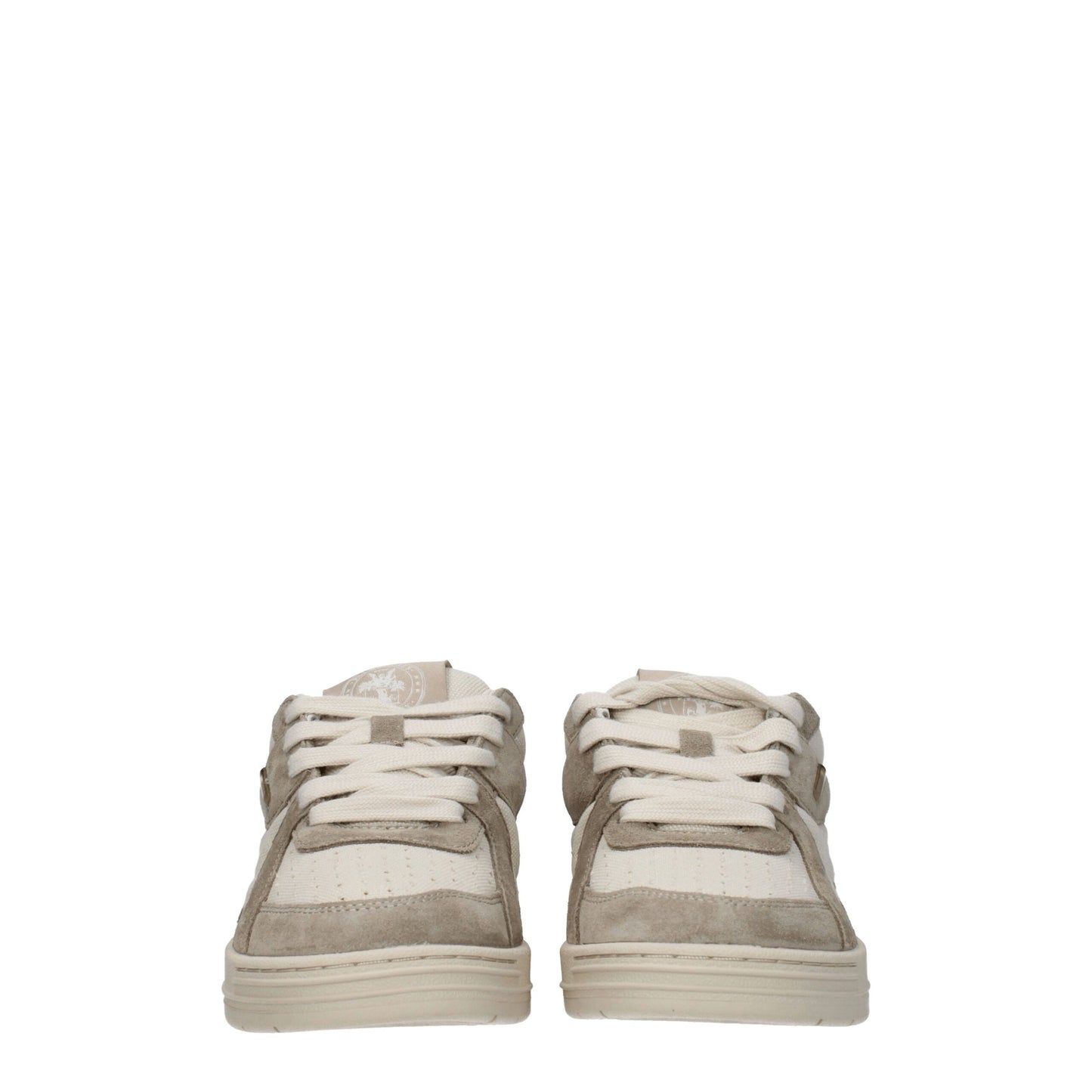 Palm Angels Beigefarbene Stoff-Sneaker mit niedrigem Schaft