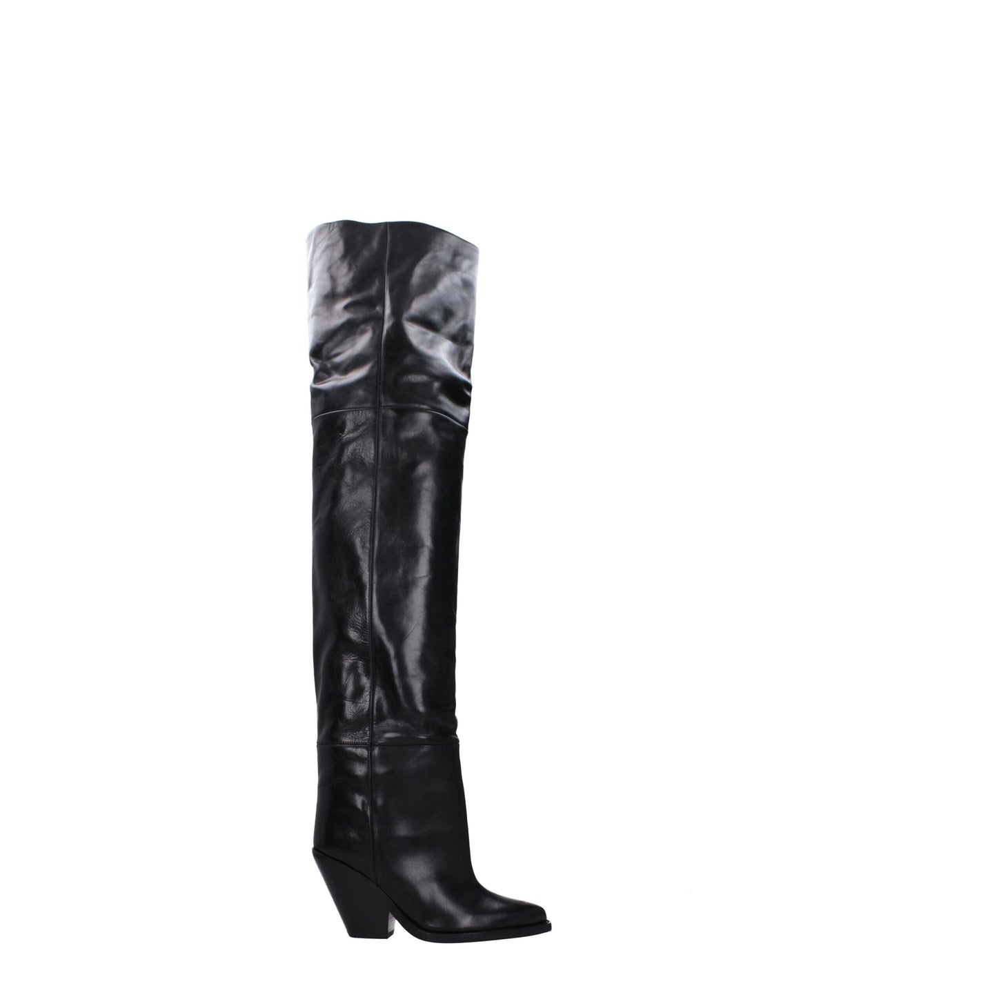 Isabel Marant Schwarzes Leder Over The Knee
