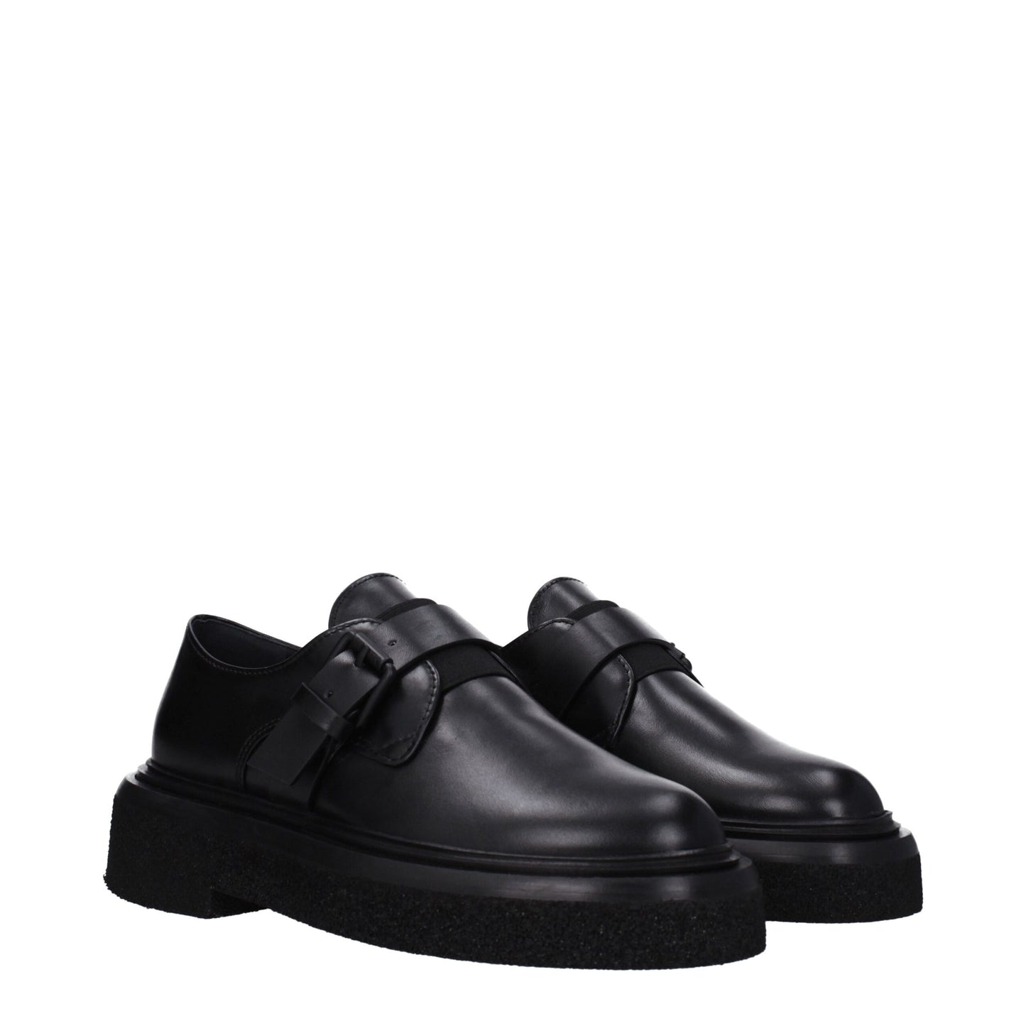 Max Mara Schwarze Leder Oxfords und Derbies