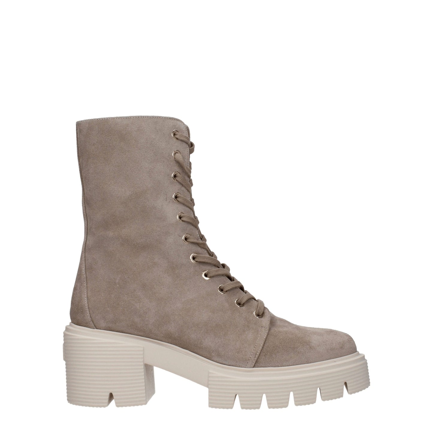 Stuart Weitzman Beige Lederstiefeletten