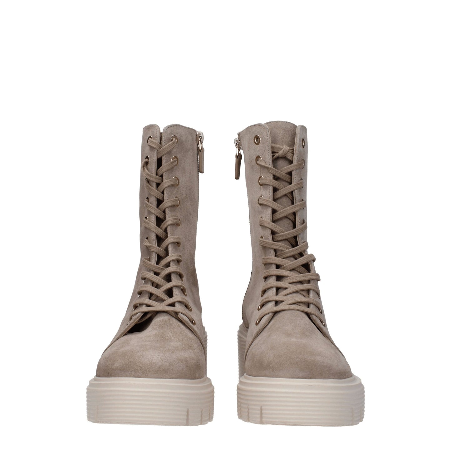 Stuart Weitzman Beige Lederstiefeletten