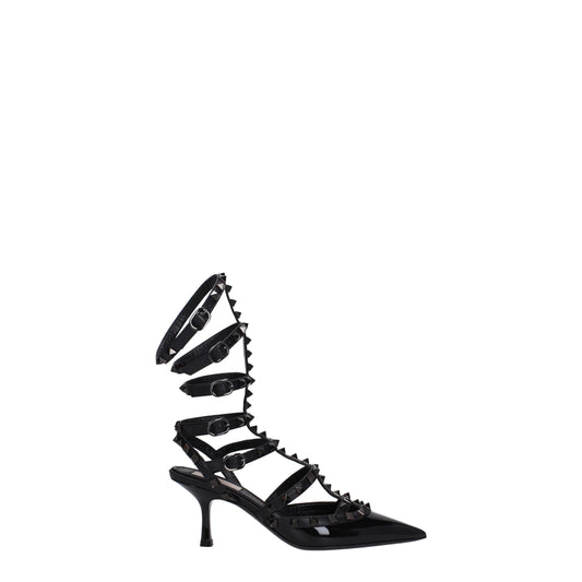 Valentino Garavani Schwarze Leder-Stilettos