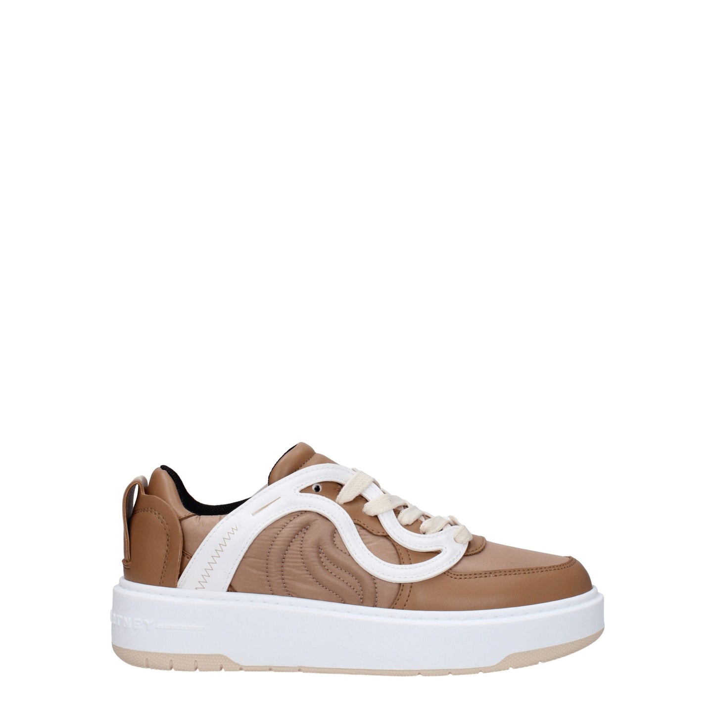 Stella McCartney Braune klobige Turnschuhe aus Stoff
