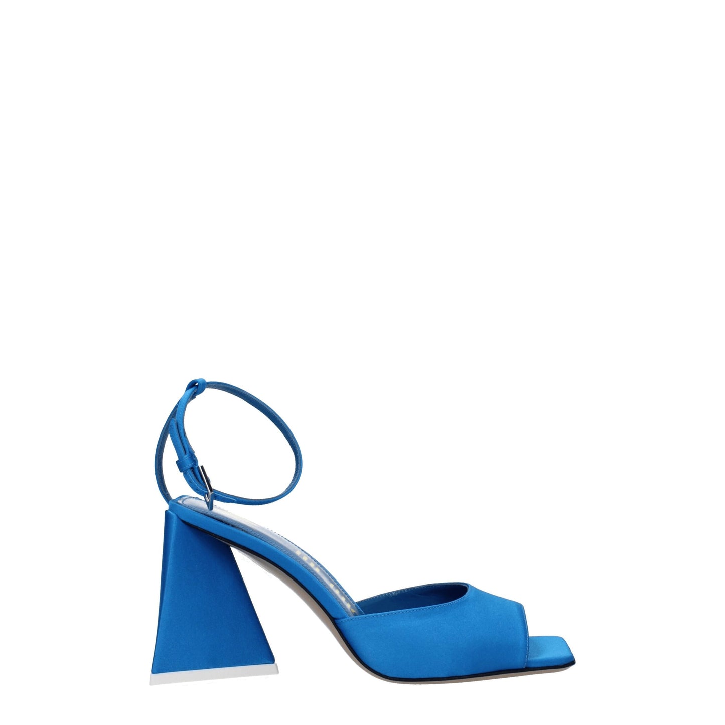 The Attico Satin-Stilettos mit hohem Absatz in Blau