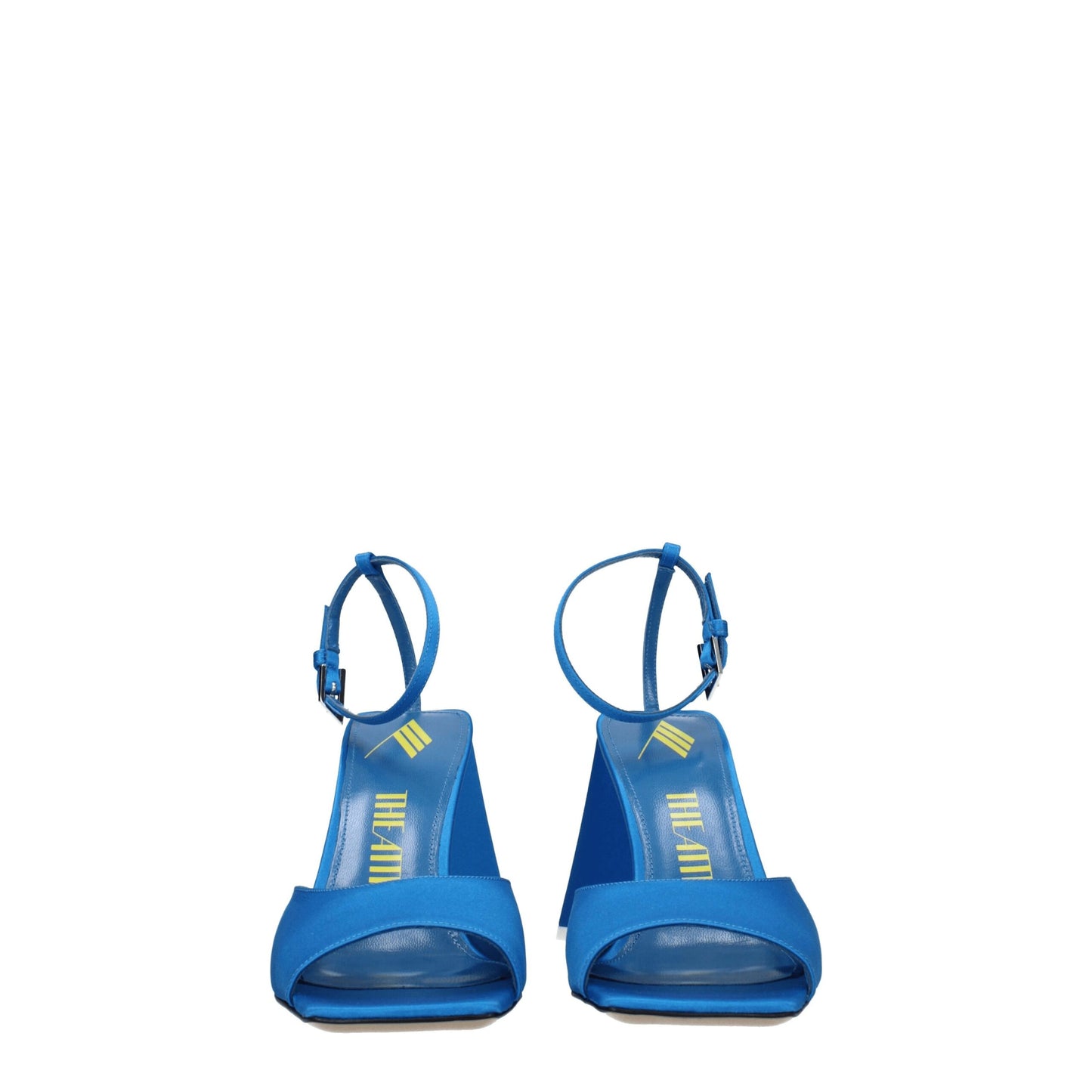 The Attico Satin-Stilettos mit hohem Absatz in Blau