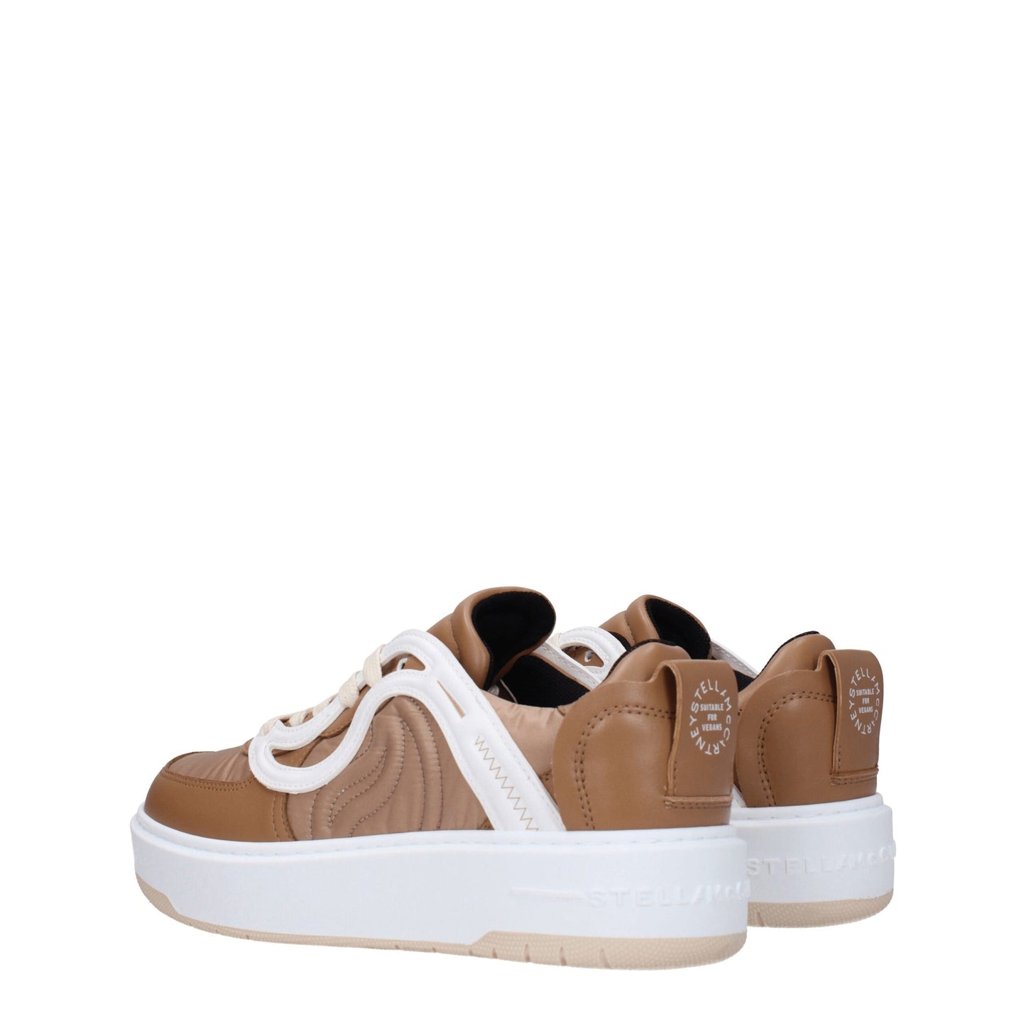 Stella McCartney Braune klobige Turnschuhe aus Stoff
