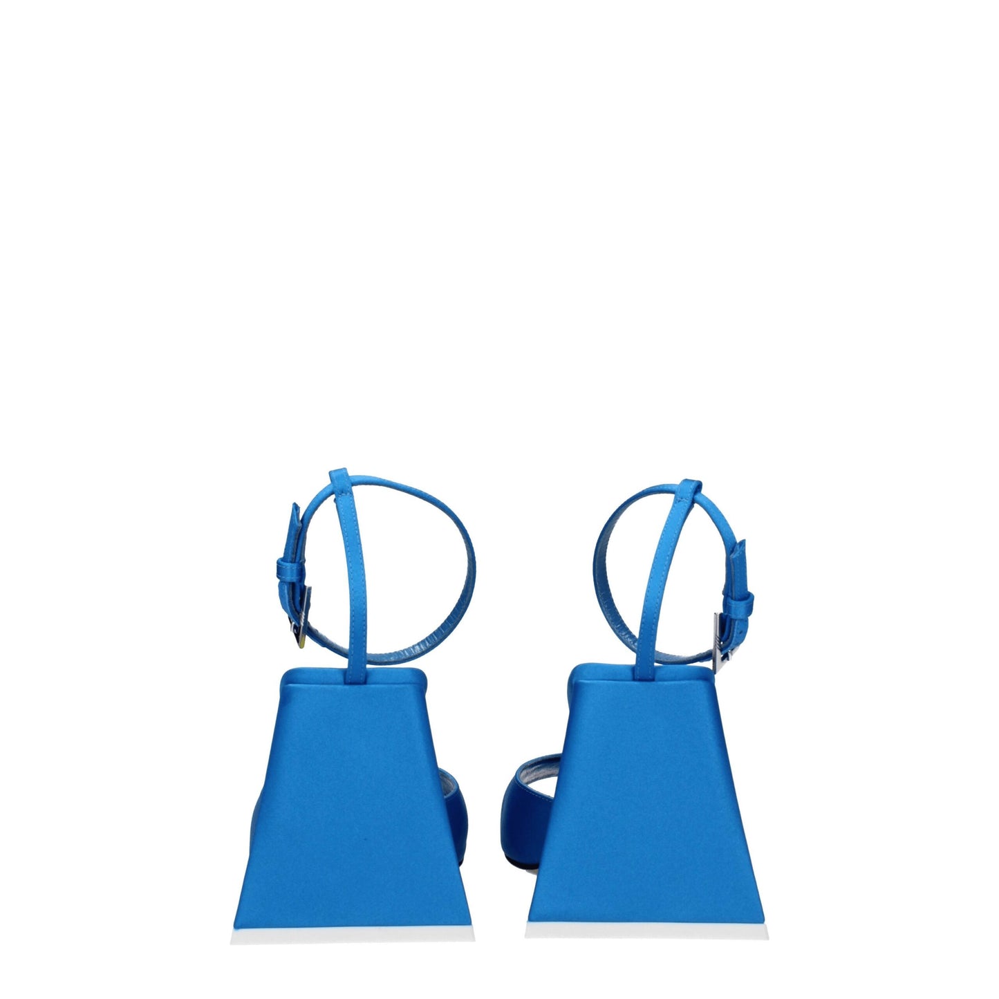 The Attico Satin-Stilettos mit hohem Absatz in Blau