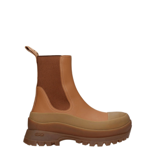 Stella McCartney Braune Lederstiefeletten