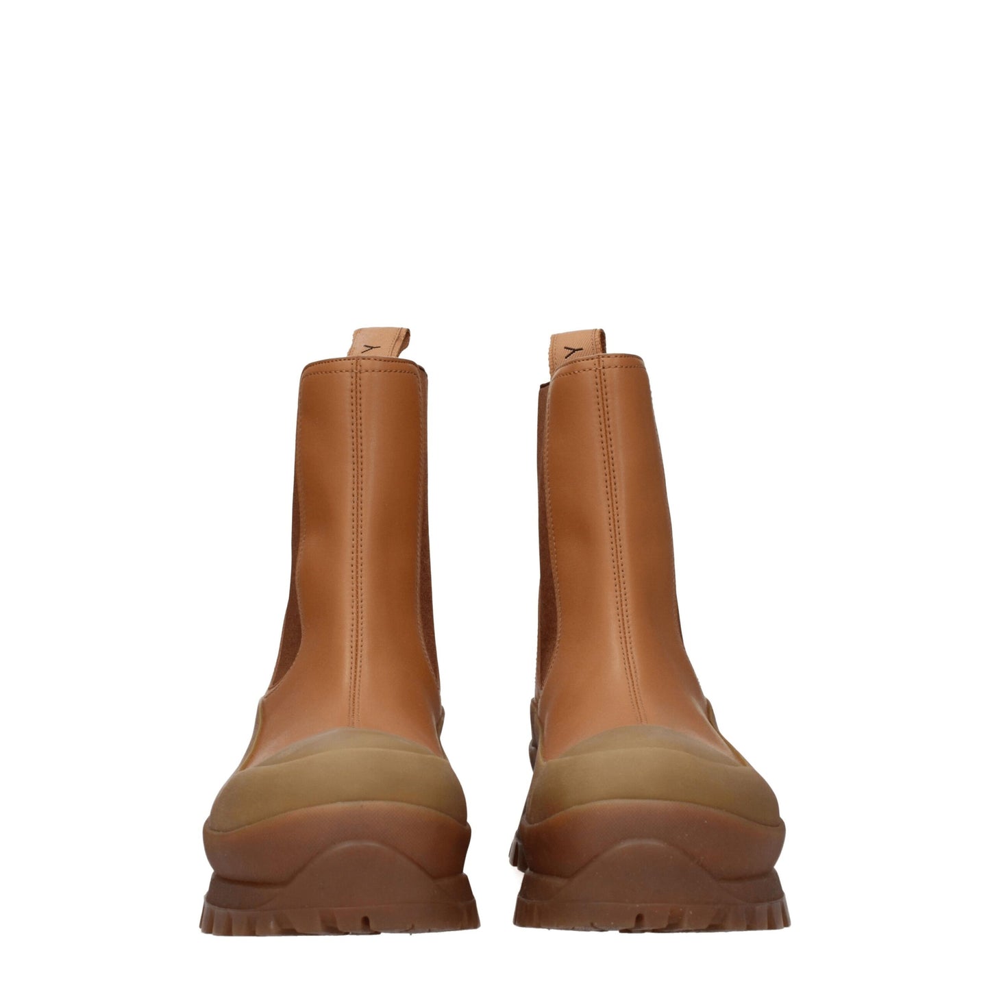 Stella McCartney Braune Lederstiefeletten