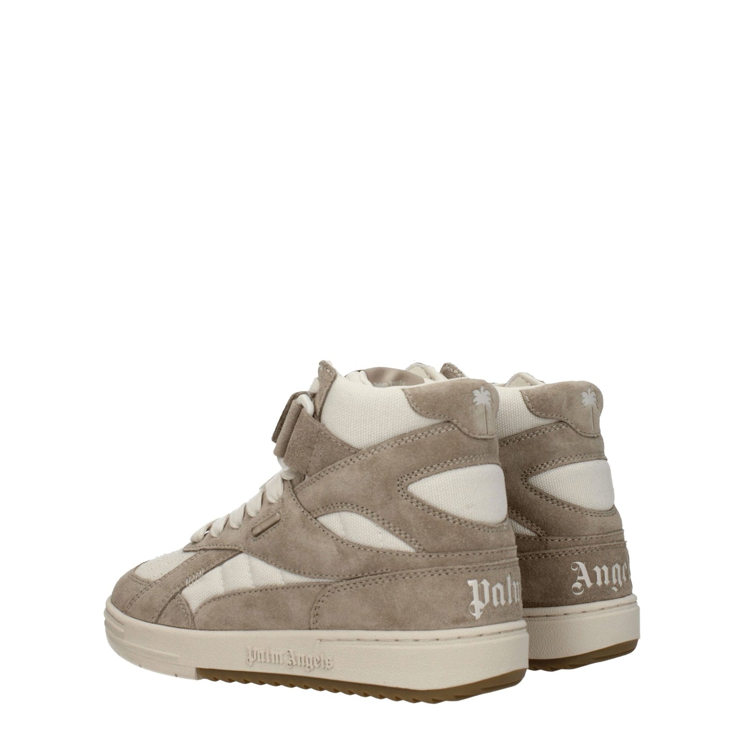 Palm Angels Beigefarbene High-Top-Sneaker aus Leder