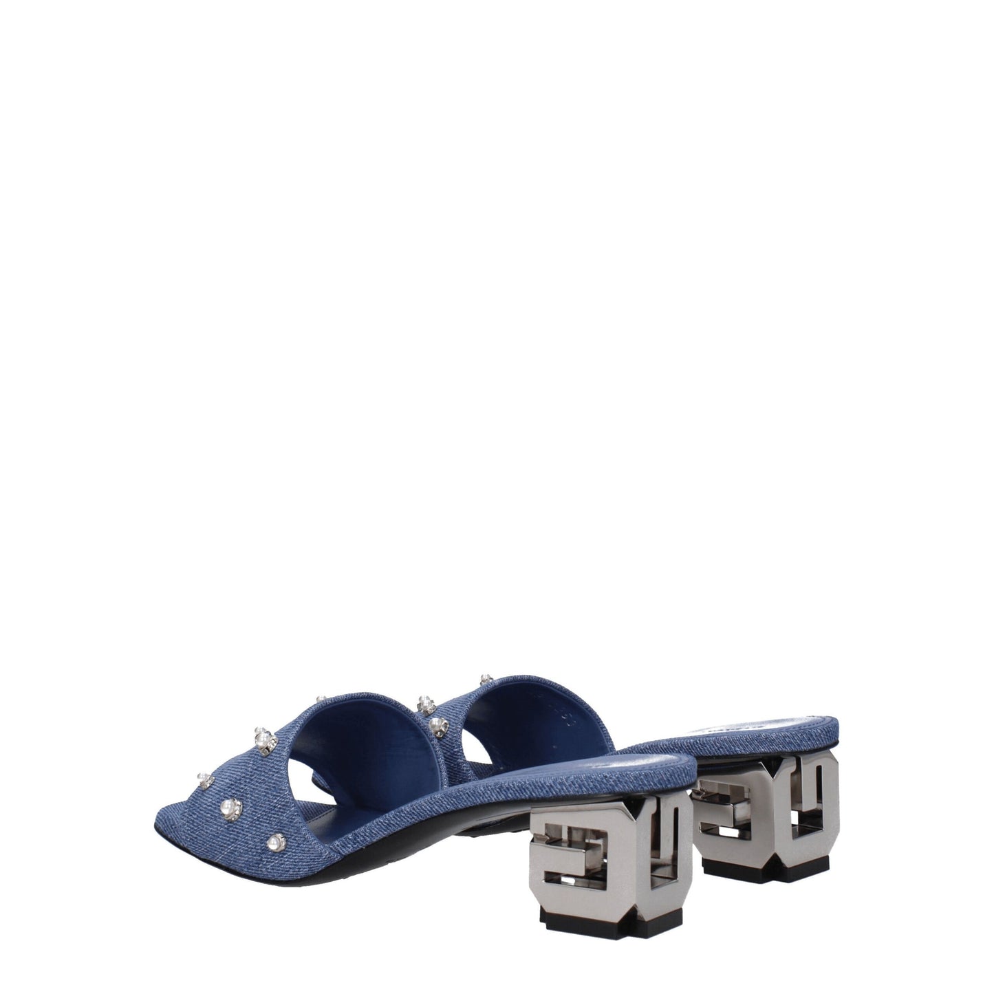 Givenchy Blaue Stoff-Sandalen