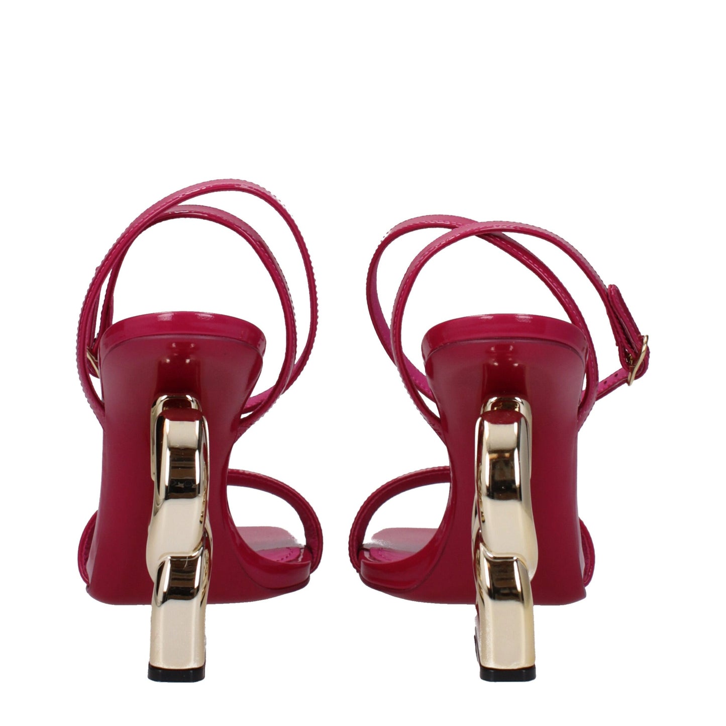 Dolce & Gabbana Pinke Leder-Stilettosandalen