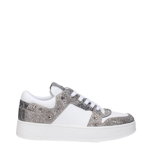 Jimmy Choo Chunky Sneakers aus weißem Leder
