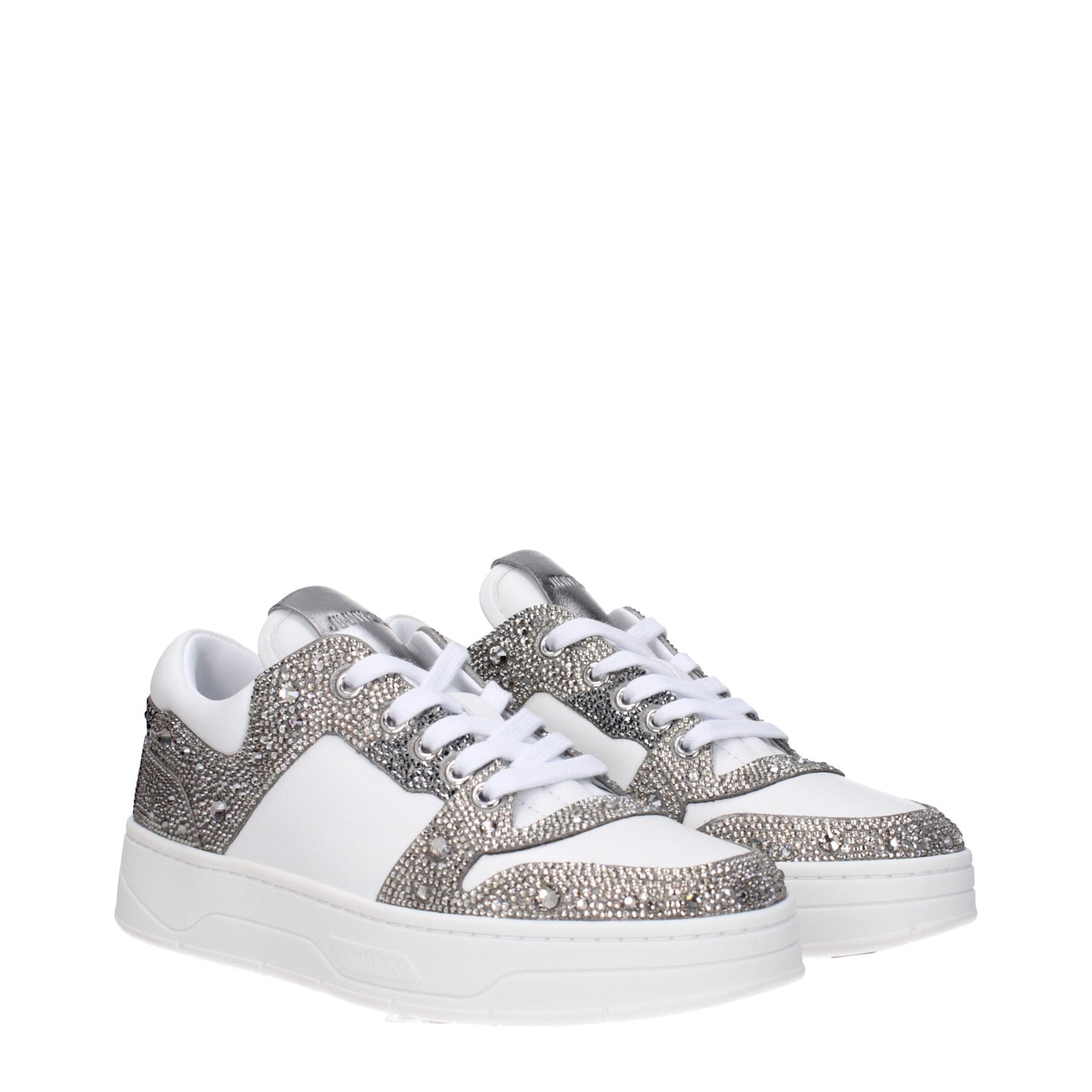 Jimmy Choo Chunky Sneakers aus weißem Leder
