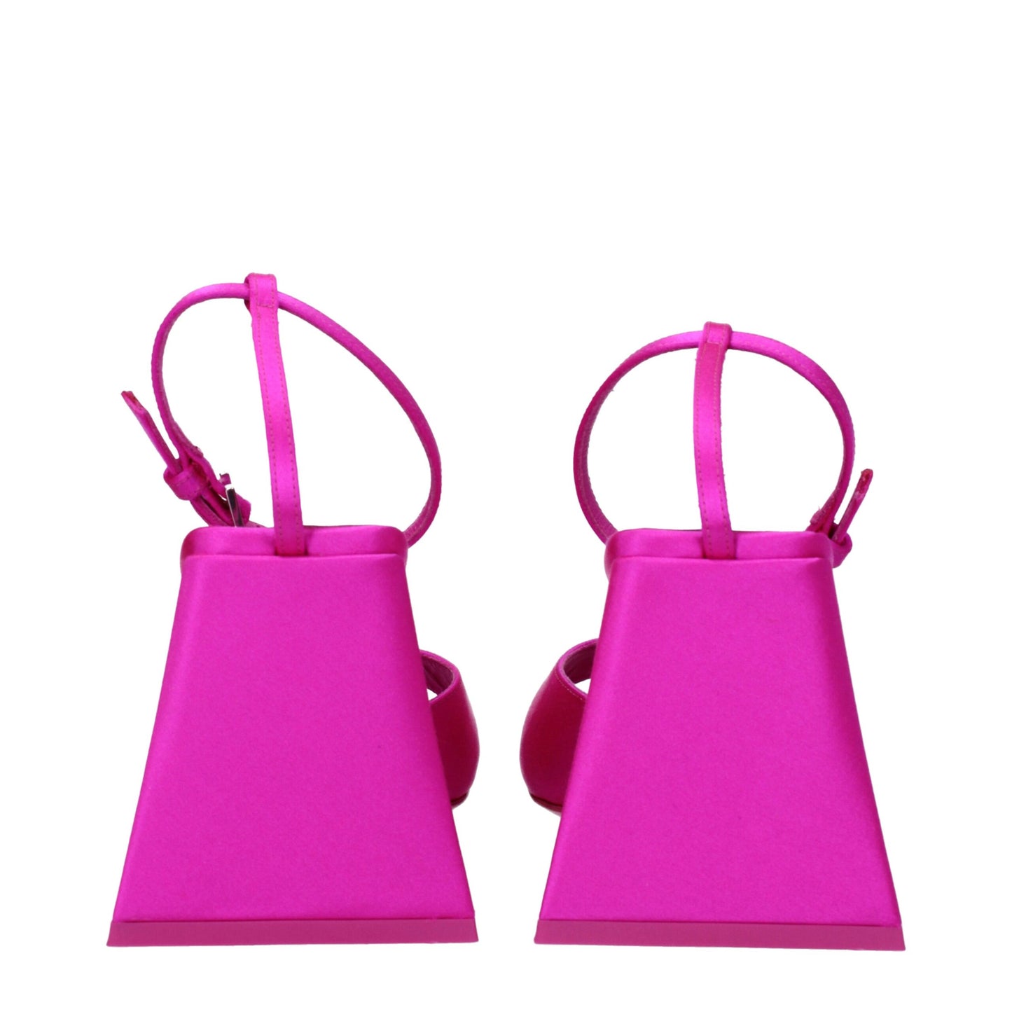 The Attico Pinke Satin-Stilettosandalen