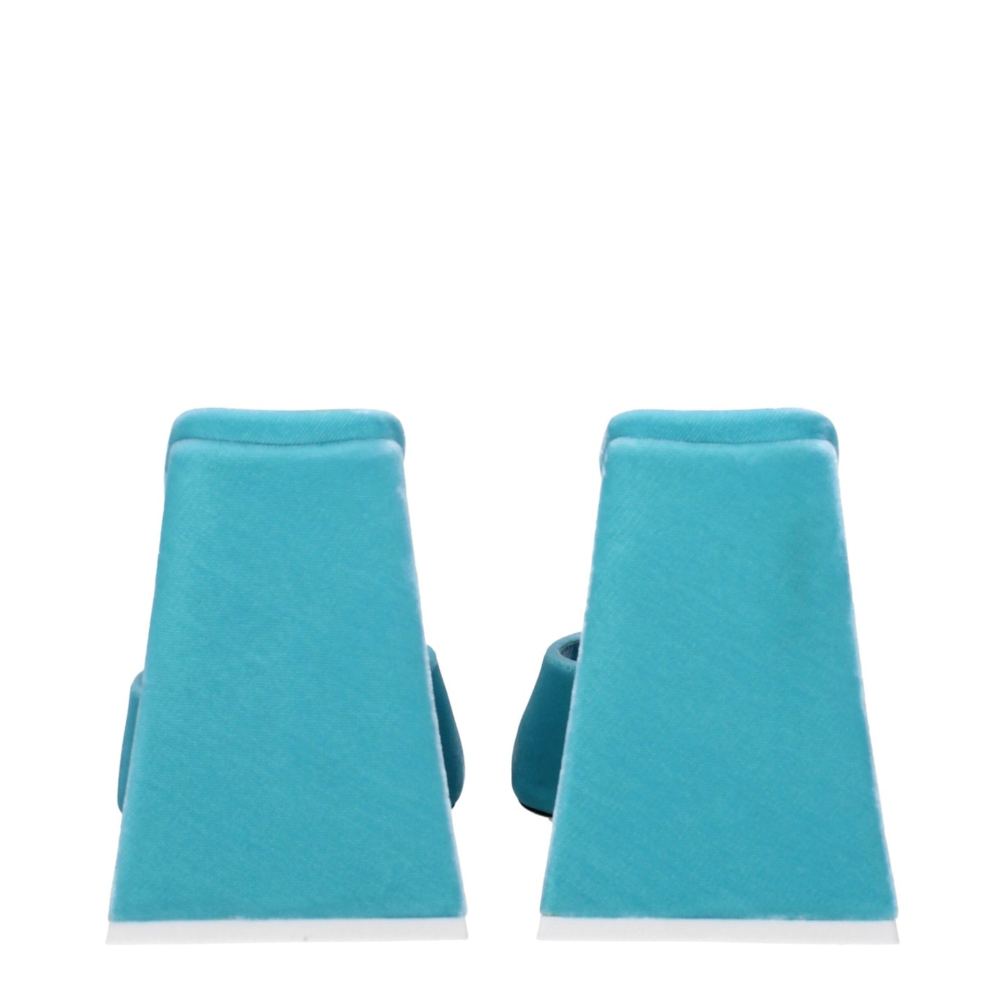 The Attico Hellblaue Samt-Plateau-Sandalen