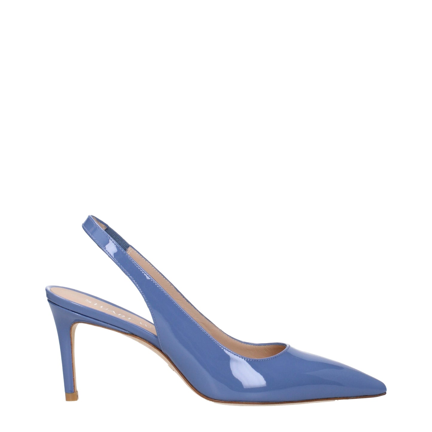 Stuart Weitzman Hellblaue Lederpumps mit hohem Absatz