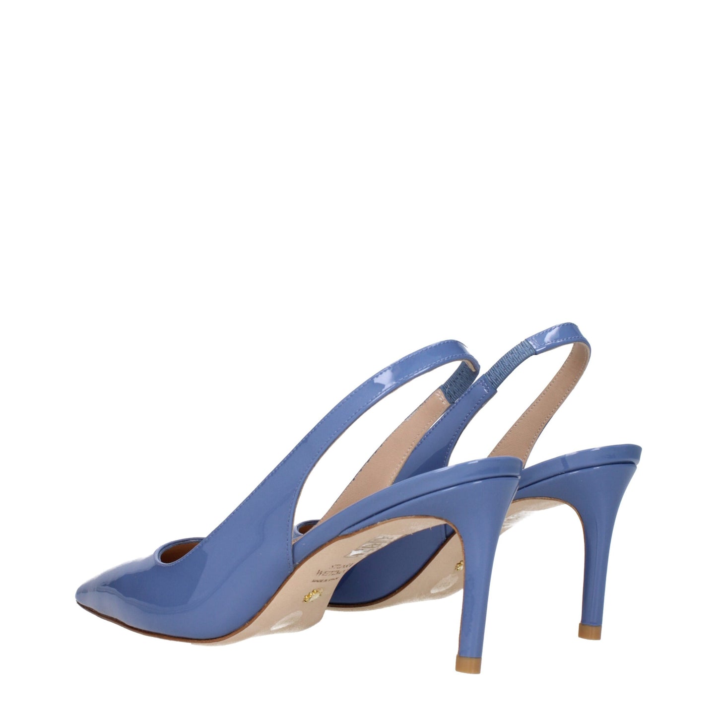 Stuart Weitzman Hellblaue Lederpumps mit hohem Absatz