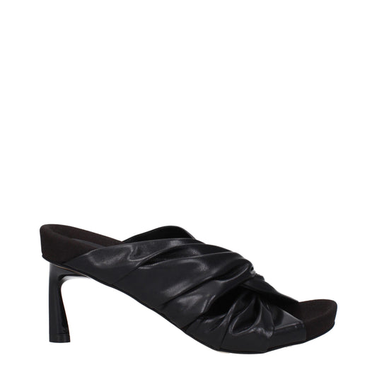 Stella McCartney Schwarze Leder-Stilettosandalen