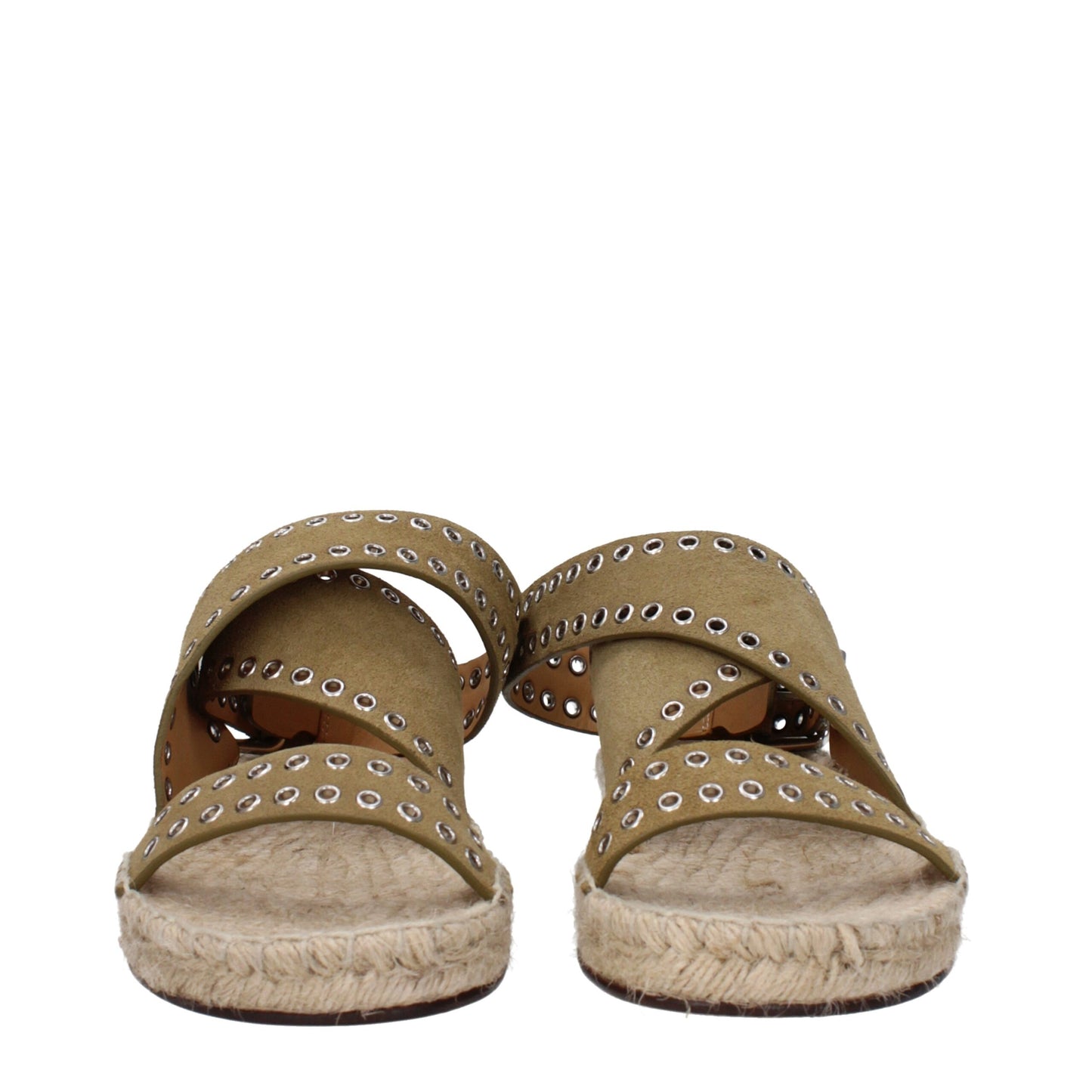 Isabel Marant Grüne Ledersandalen