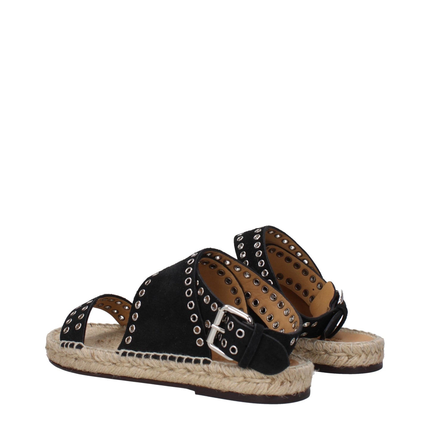 Isabel Marant Schwarze Leder-Flachsandalen