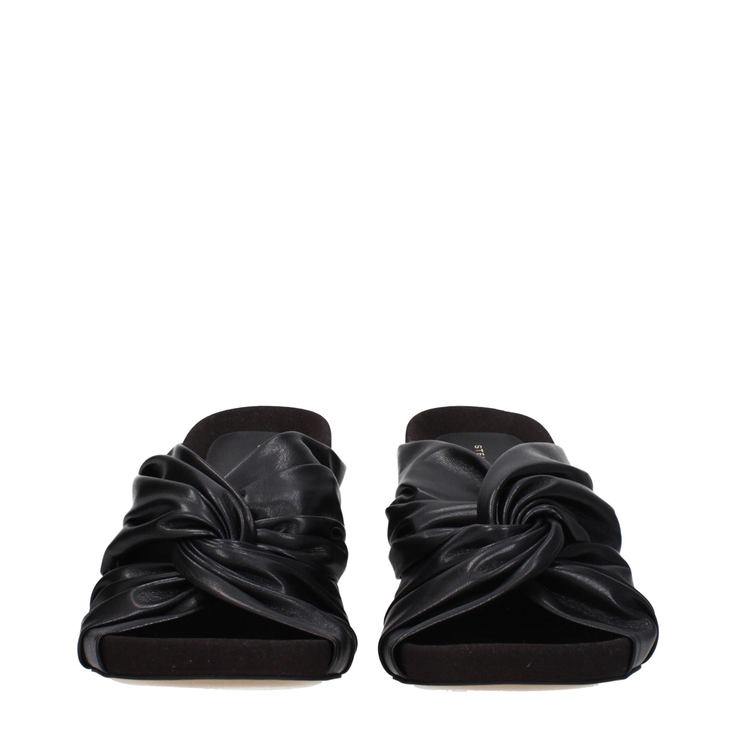 Stella McCartney Schwarze Leder-Stilettosandalen