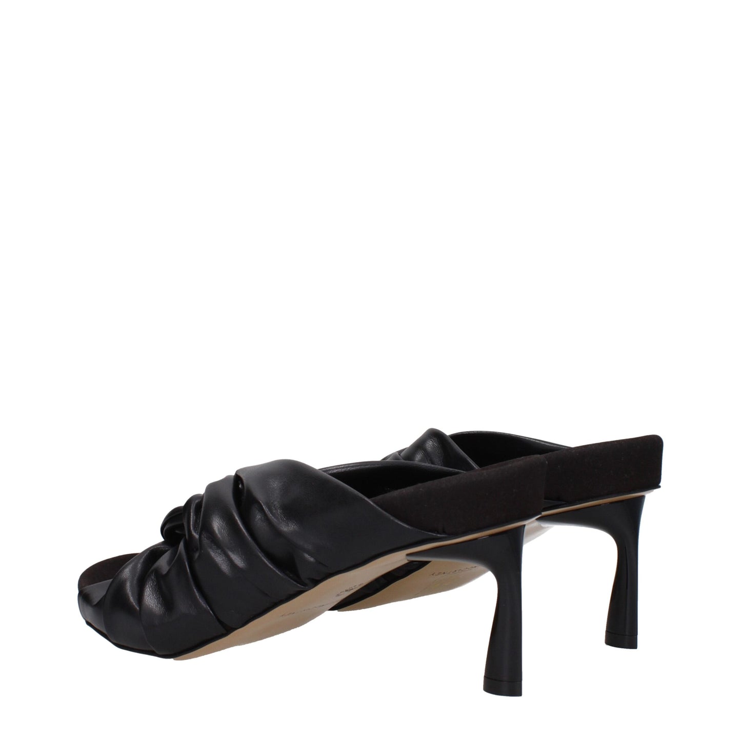 Stella McCartney Schwarze Leder-Stilettosandalen