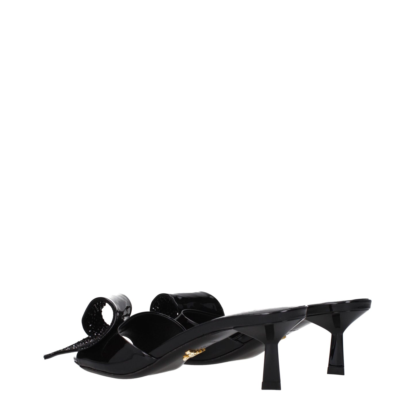 Prada Schwarze Ledersandalen