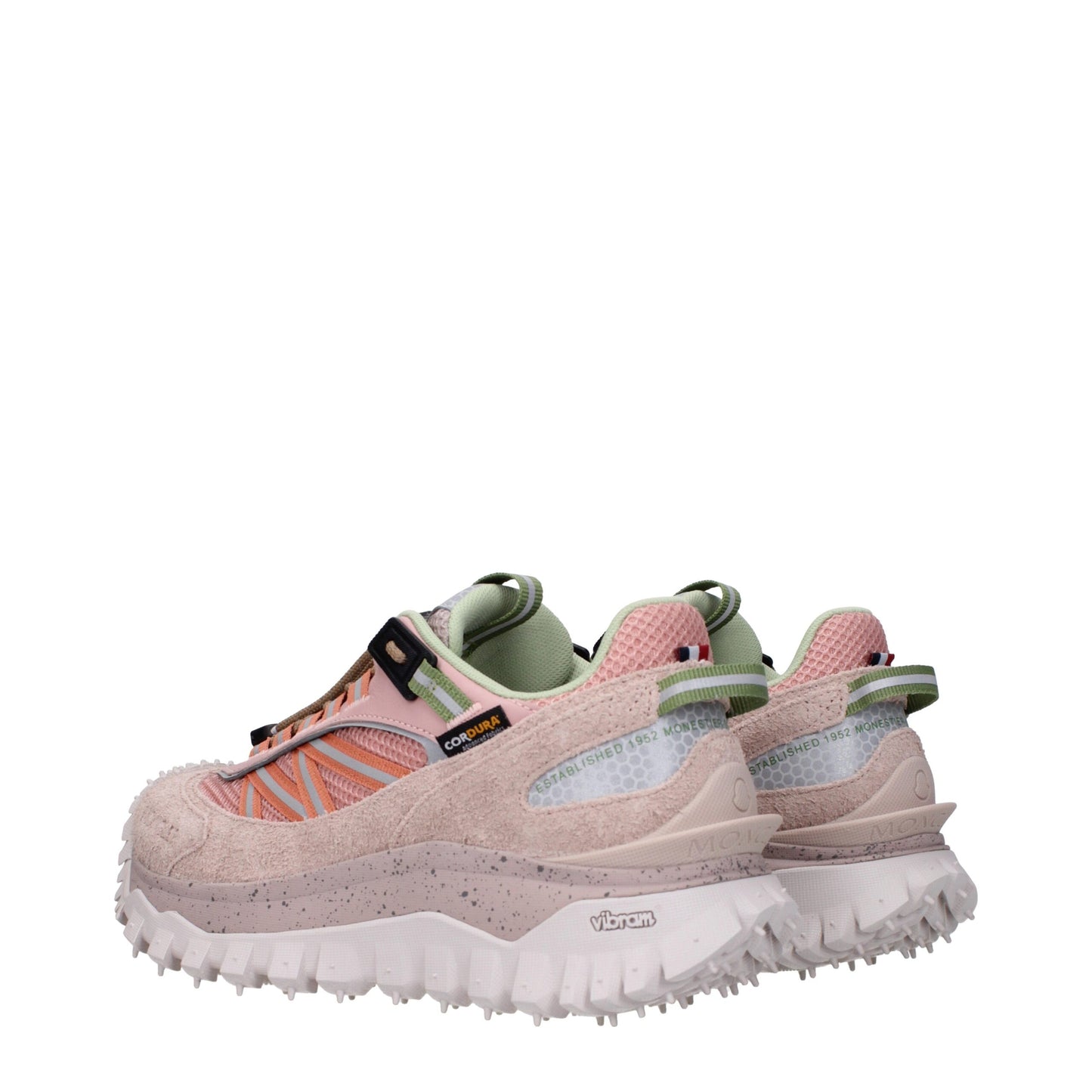 Moncler Rosa Leder Sportliche Turnschuhe