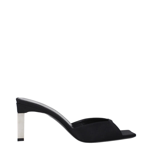 The Attico Schwarze Satin-Sandaletten mit Stiletto-Absatz