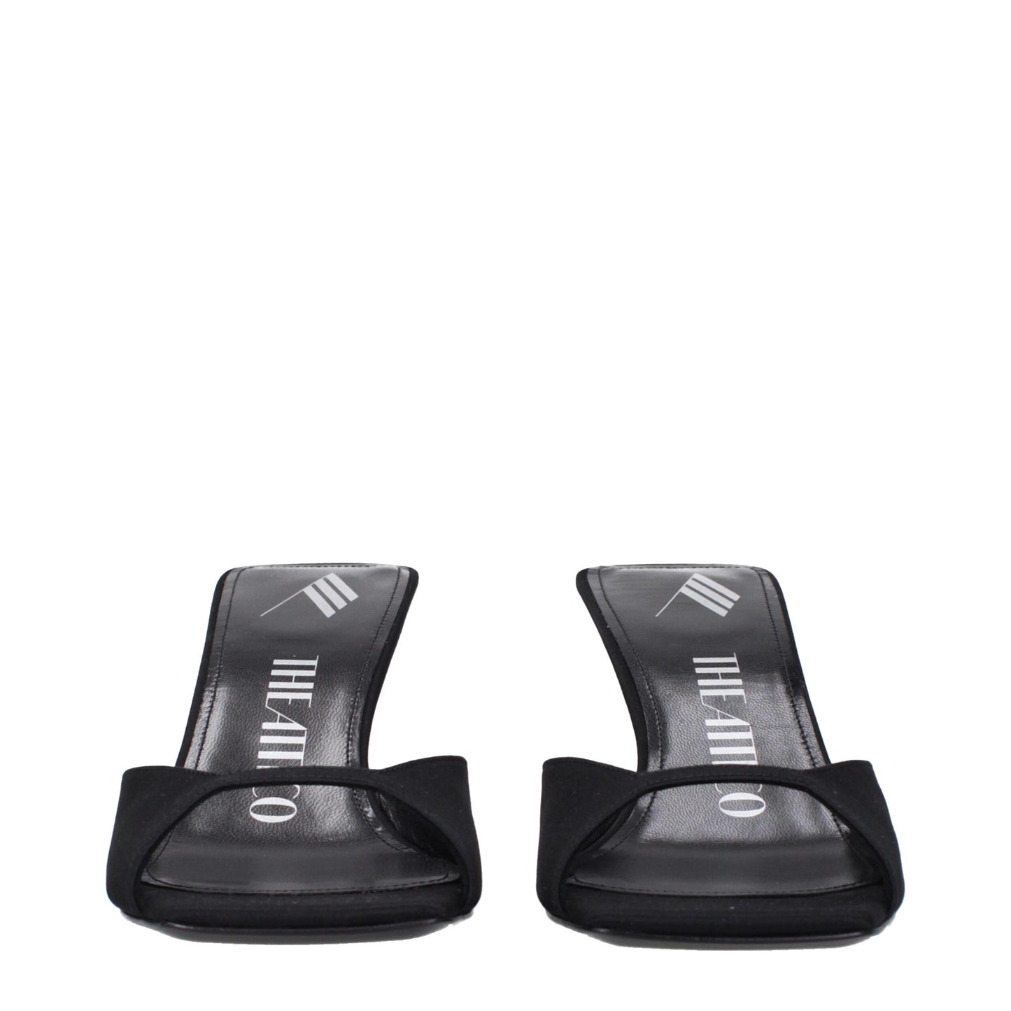 The Attico Schwarze Satin-Sandaletten mit Stiletto-Absatz