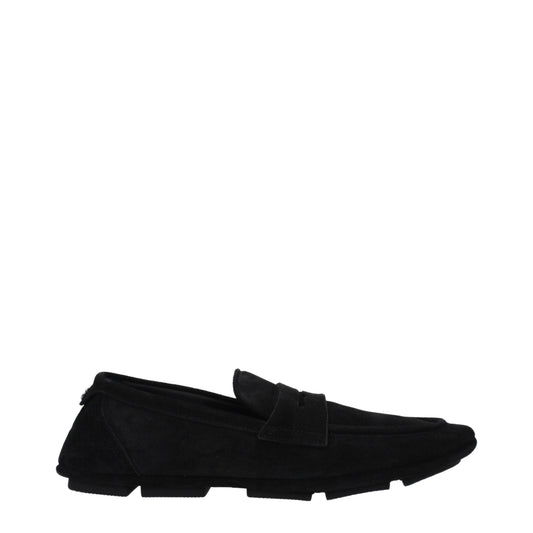 Dolce & Gabbana Schwarze Leder Slipper